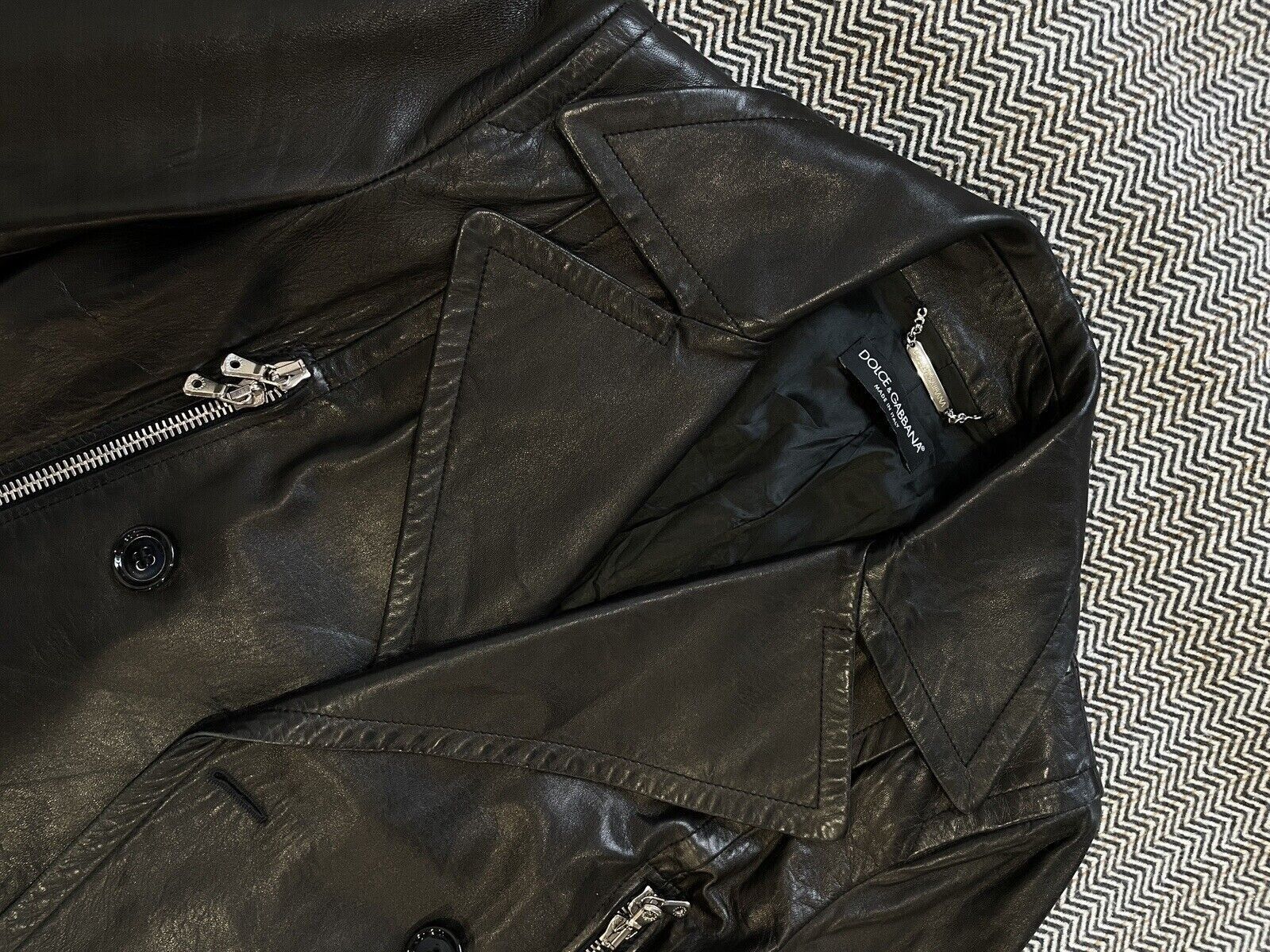 Dolce & Gabbana Dolce & Gabbana Real Leather Biker Jacket Size L / US 10 / IT 46 - 8 Thumbnail