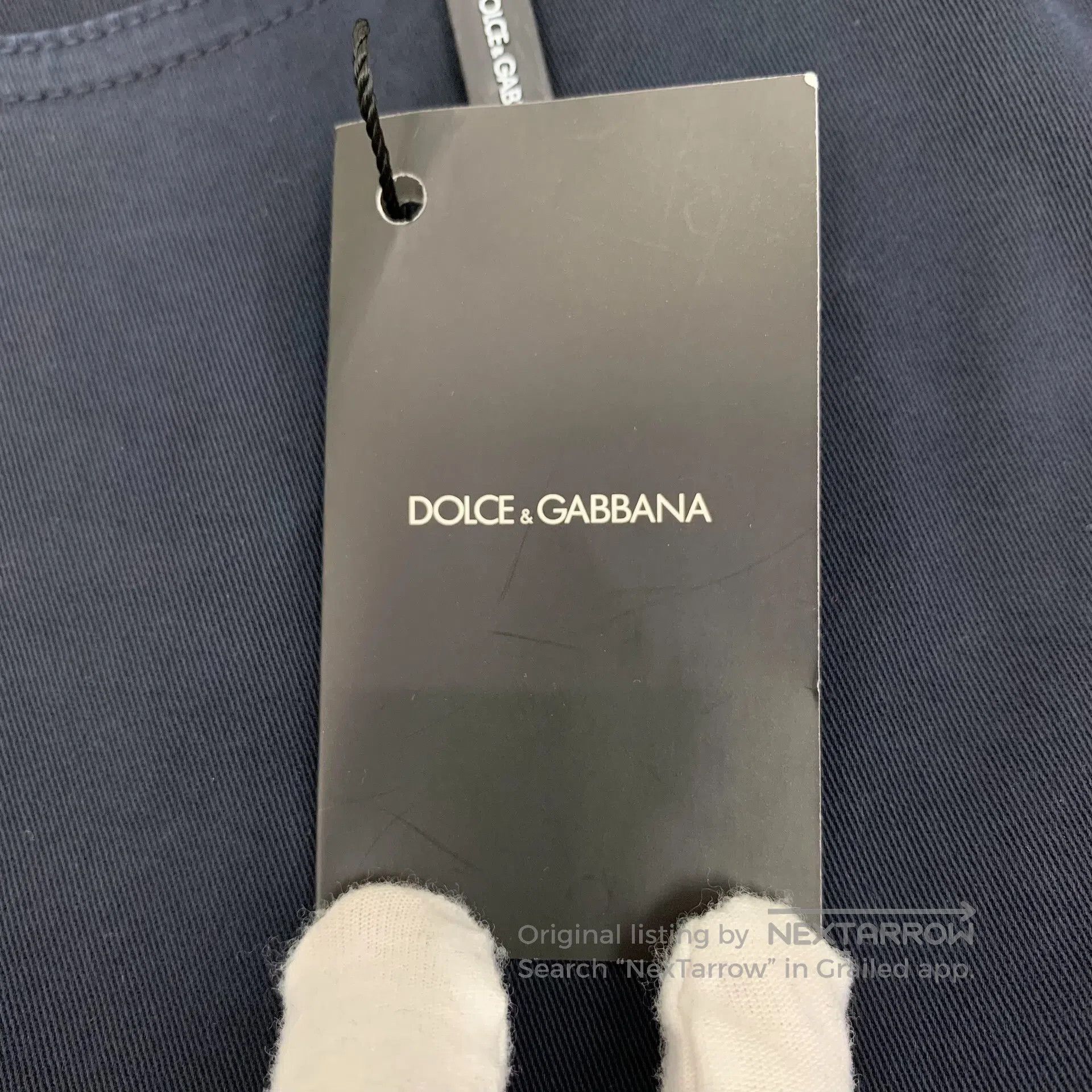 Dolce & Gabbana Dolce Gabbana Dark Blue Crown Bee Embroidered Cotton Denim Size US 30 / EU 46 - 8 Thumbnail
