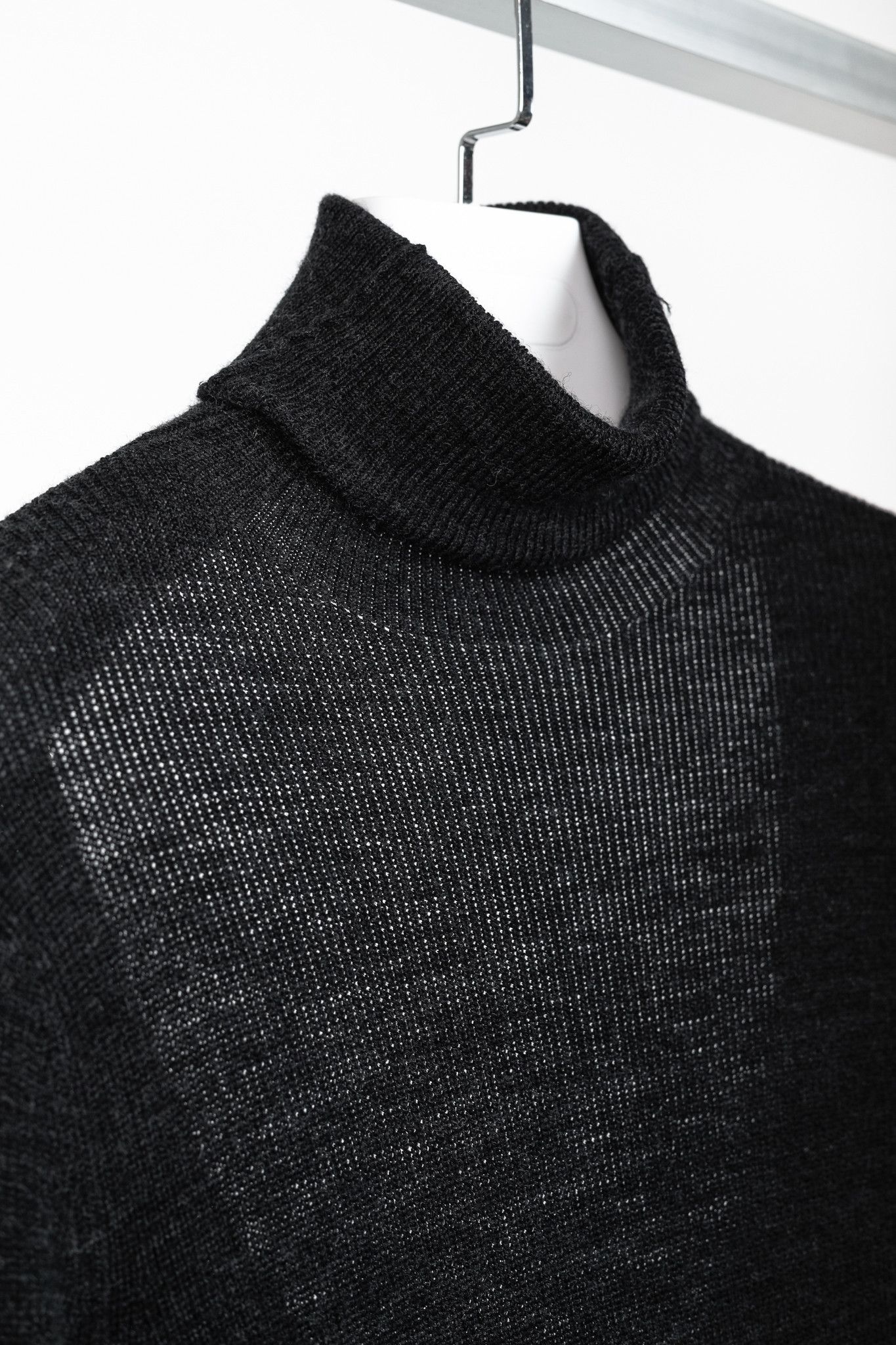 Ganni Ganni Black Light Merino Wool Knit Roll Neck Sweater Size M / US 6-8 / IT 42-44 - 6 Thumbnail