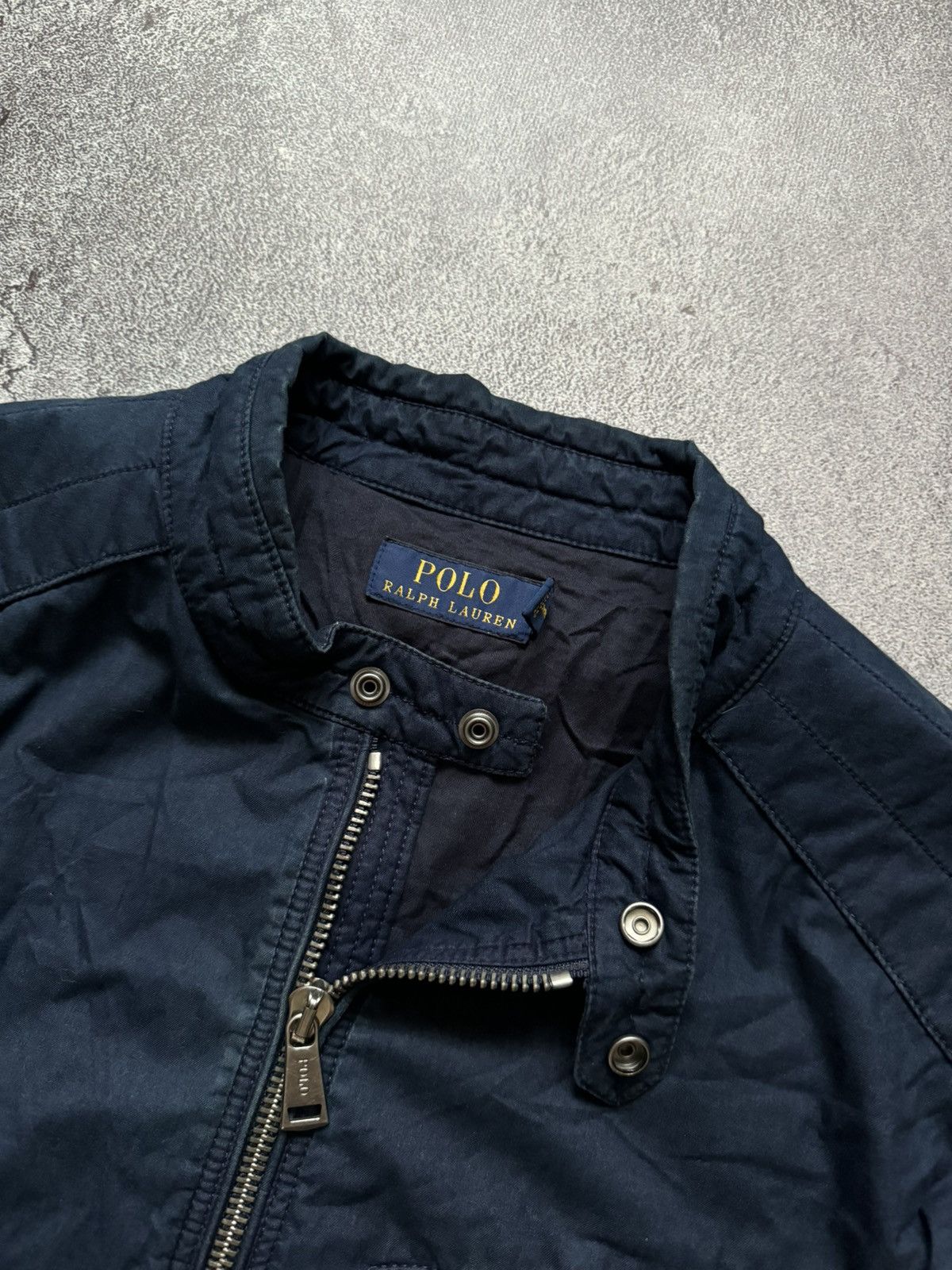 Polo Ralph Lauren × Vintage Polo Ralph Lauren XXL zip bomber style denim bike jacket 00s Size US XXL / EU 58 / 5 - 10 Thumbnail