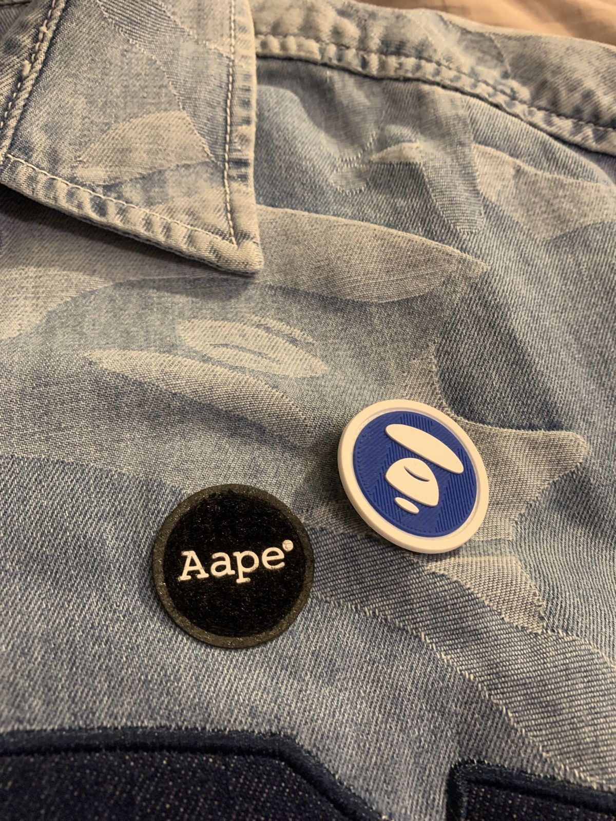 Aape Bape Camo Denim Jacket (Button Down) Size US M / EU 48-50 / 2 - 3 Thumbnail