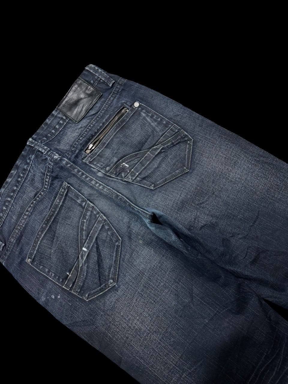 Other SICK Celio 🇯🇵 Insane Mudwash Distressed Whisker Dark Jeans Size US 32 / EU 48 - 23 Thumbnail