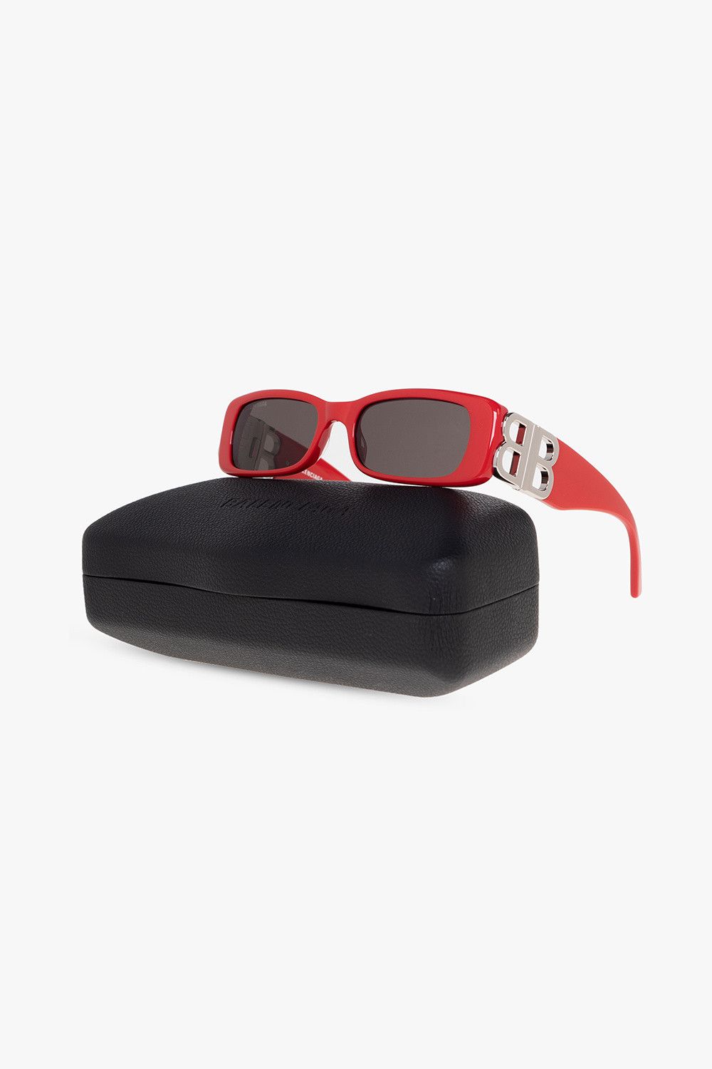 Balenciaga o1mt1gz1024 Size: OS / Dynasty Rectangle Sunglasses in Red Size ONE SIZE - 2 Thumbnail