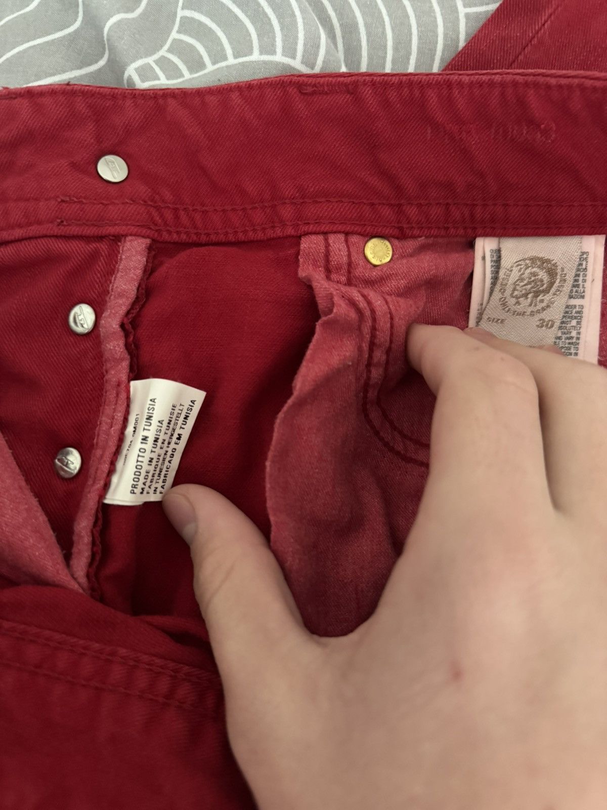 Diesel red jeans Size US 30 / EU 46 - 3 Thumbnail