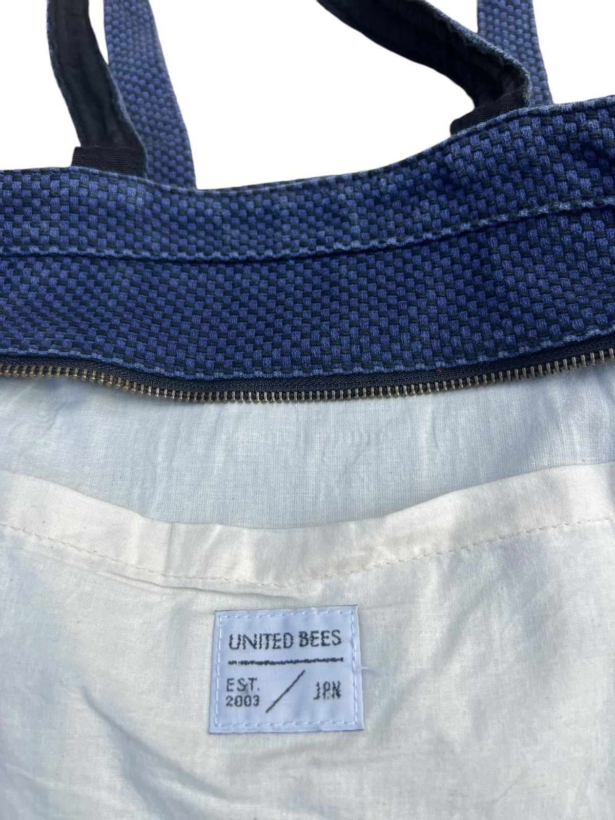 Indigo United Bees Japan Fade Sashiko Kendo Indigo Mini Tote Bag Size ONE SIZE - 20 Thumbnail