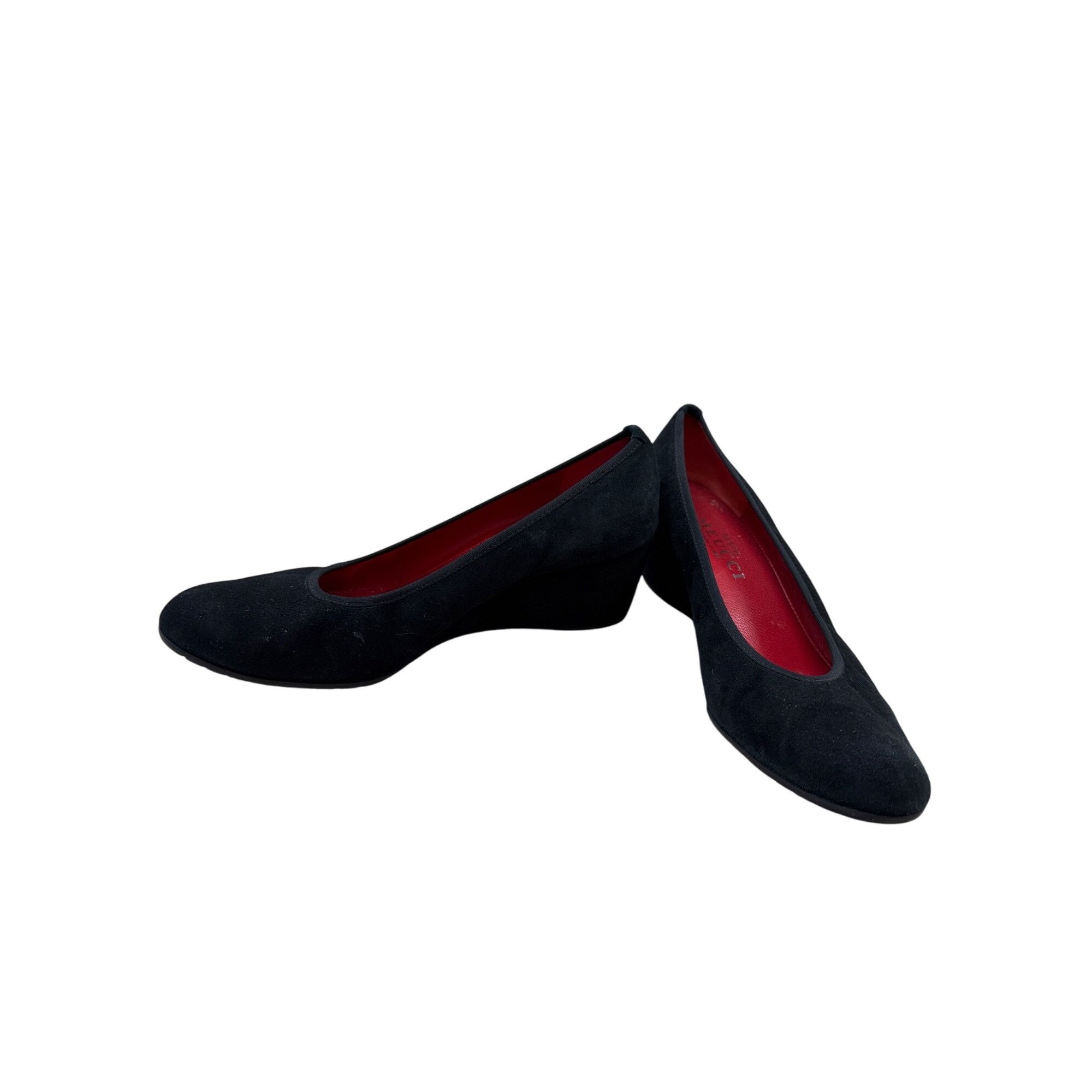 Designer Sesto Meucci Womens Black Suede Slip Loafers Size 8.5M SKU 7 Size US 8.5 / IT 38.5 - 2 Thumbnail
