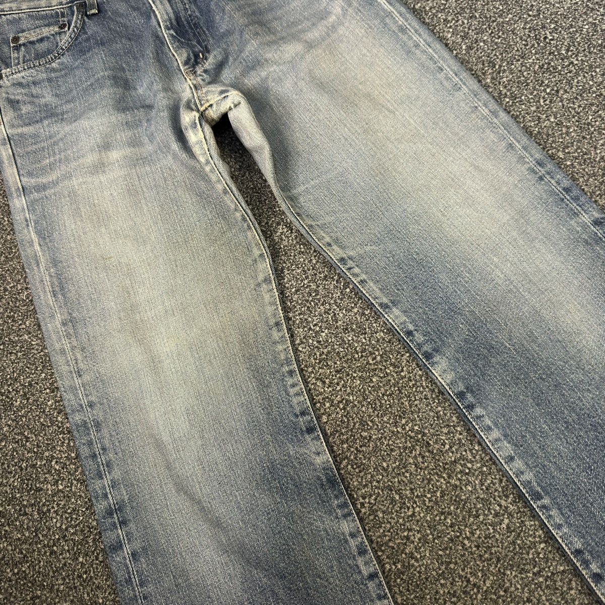 Japanese Brand Vintage Edwin 503 Regular Mid Wash Whiskering Denim Size US 29 - 4 Thumbnail