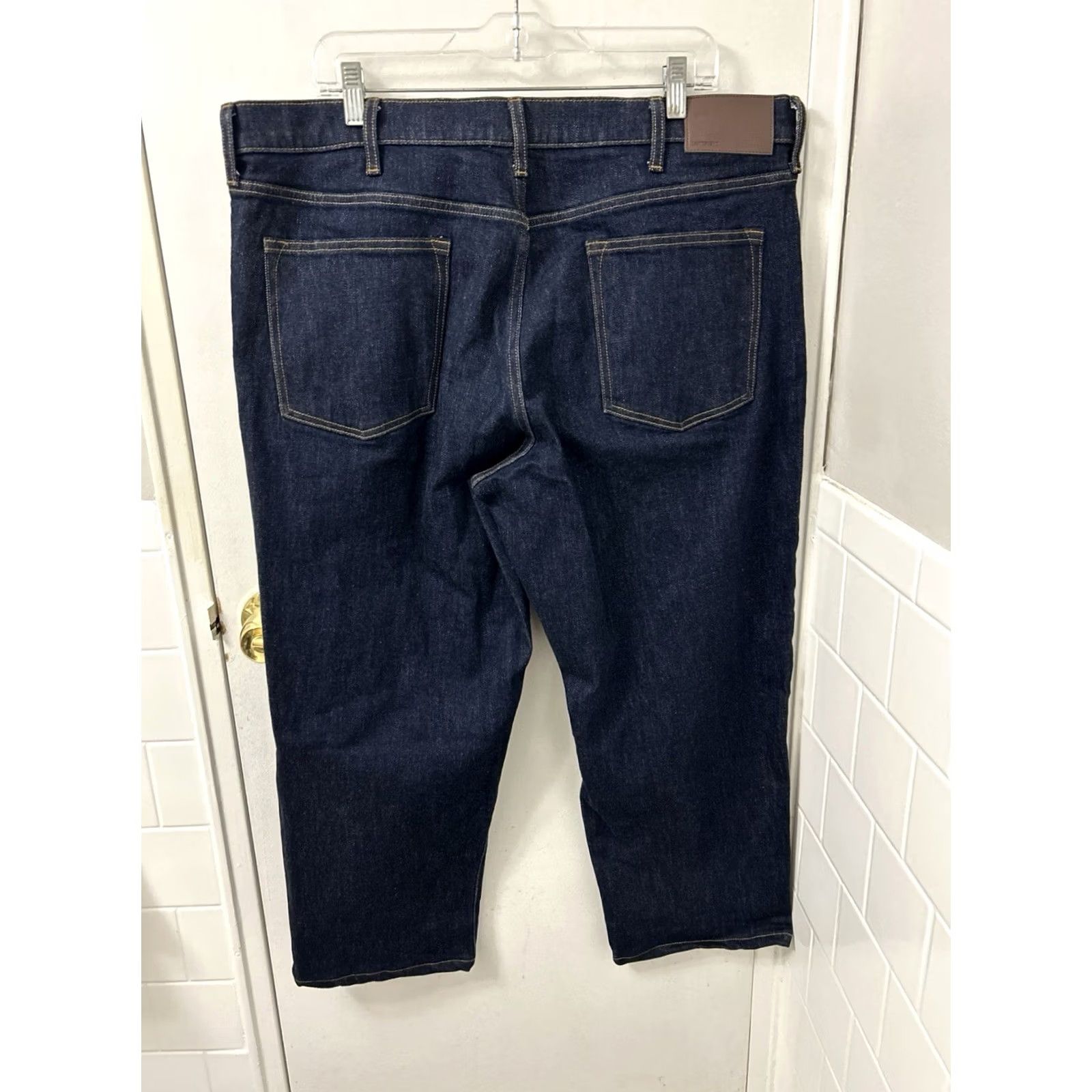 Lands' End Lands End Square Rigger Jeans Mens 38x26 Traditional Fit Dark Indigo Stretch NWT Size US 38 / EU 54 - 7 Thumbnail