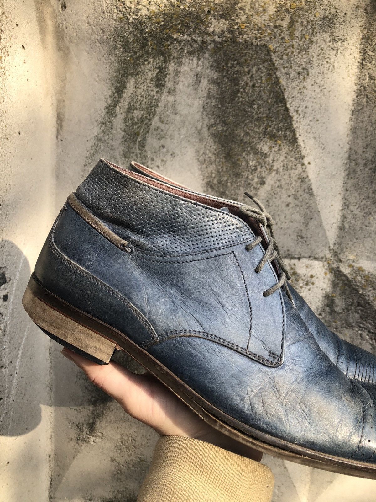 If Six Was Nine × Vintage Italian Vintage Junya Watanabe style Leather Biker shoes Size US 11 / EU 44 - 3 Thumbnail
