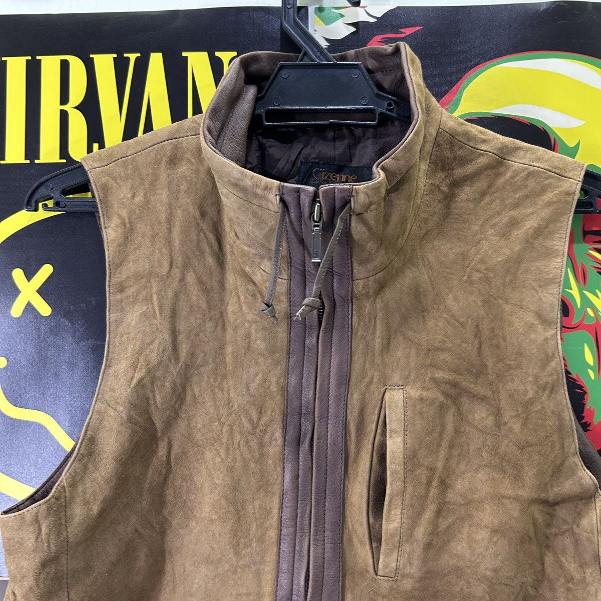 Vintage Vintage Cizenne Japanese Sheepskin Leather Vest Size US S / EU 44-46 / 1 - 2 Thumbnail