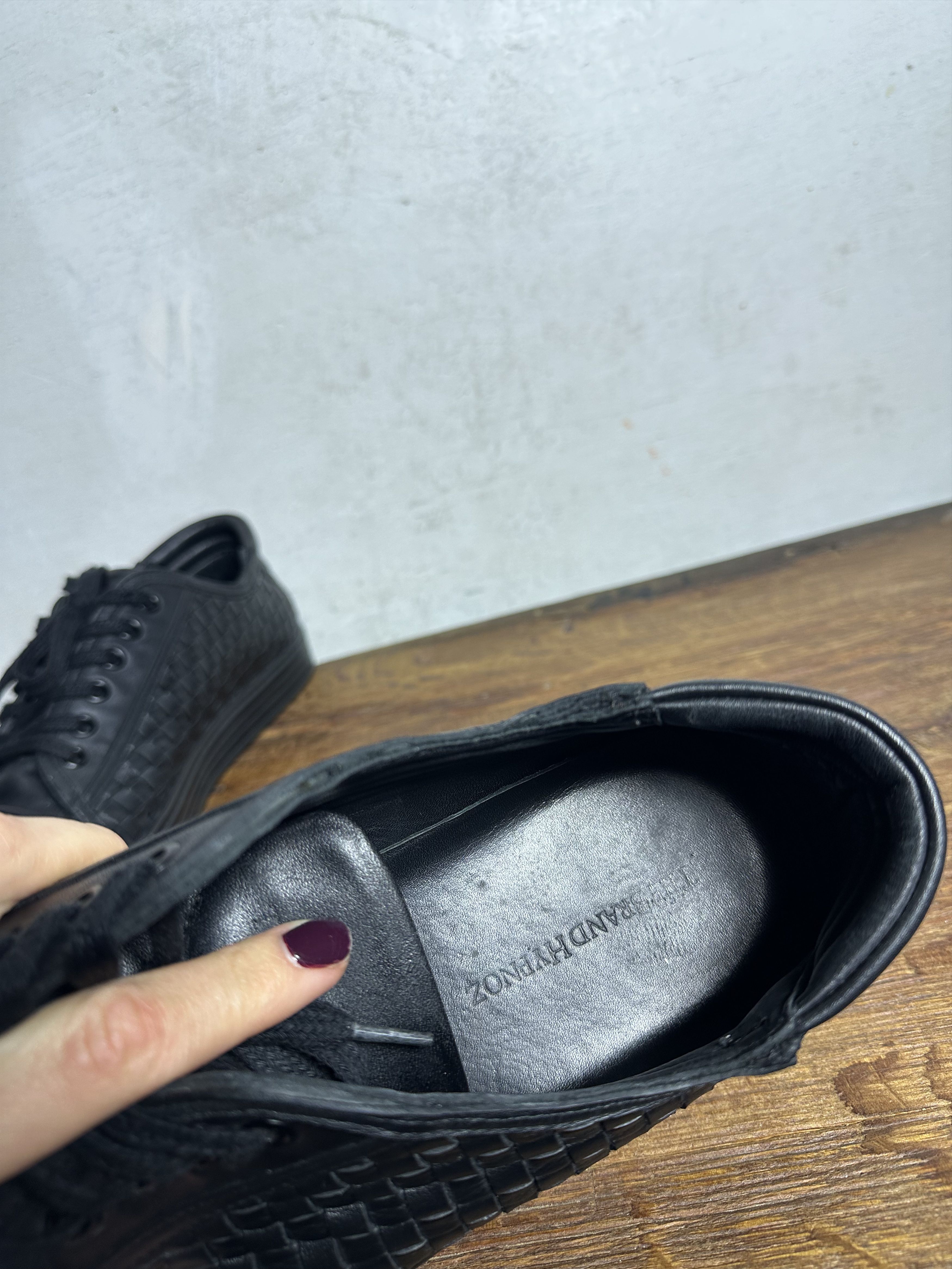 Handmade Custom Made Hypnoz Intrecciato Leather Sneakers Size US 11 / EU 44 - 10 Thumbnail