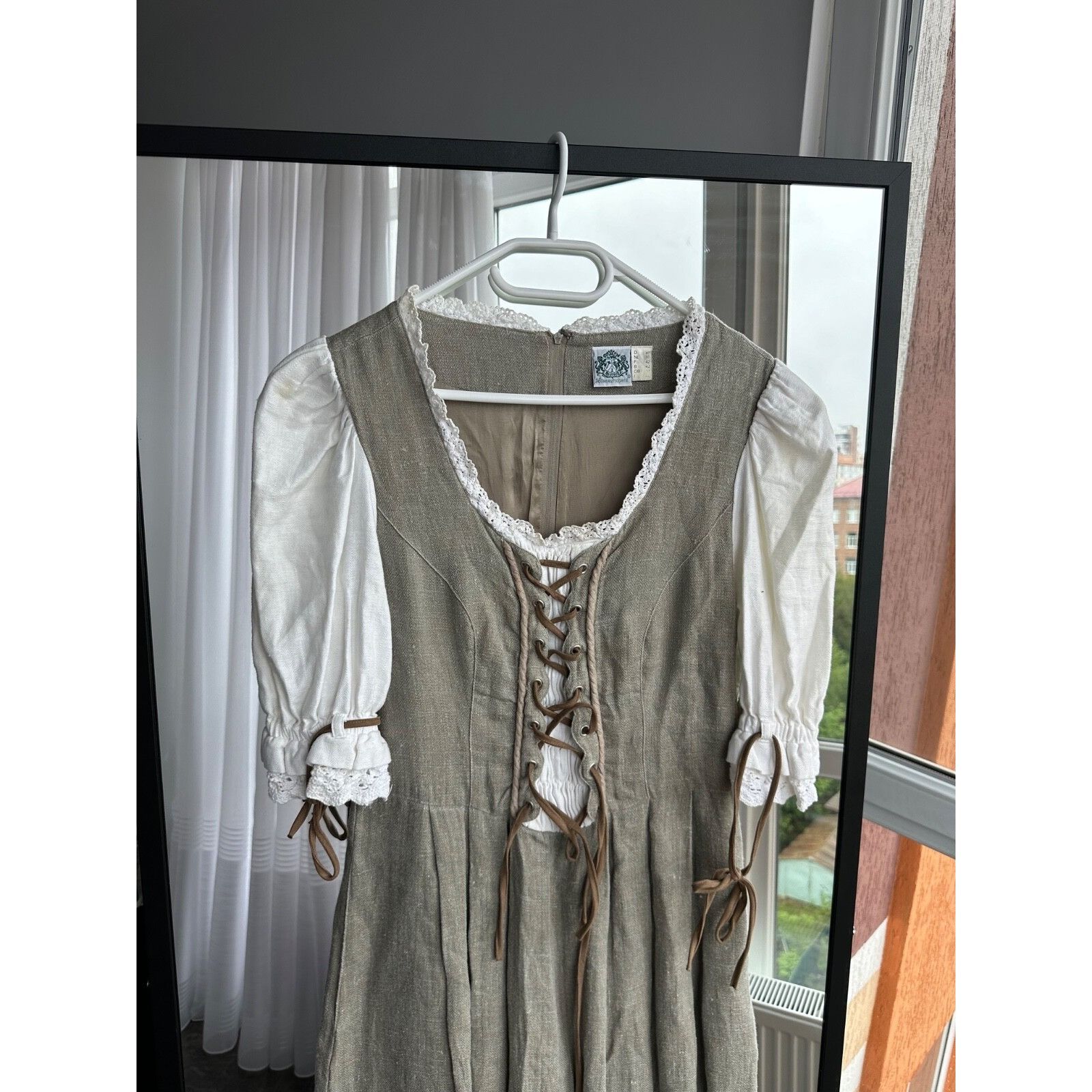 Vintage VTG Hammerschmid Bavarian Austria Style Linen Woman Folk Lon Size M / US 6-8 / IT 42-44 - 4 Thumbnail