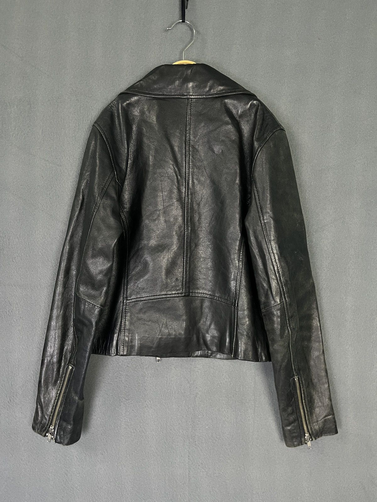 Genuine Leather × HARE × Japanese Brand Hare Lambskin Leather Cropped Bike Jacket Size S / US 4 / IT 40 - 2 Thumbnail
