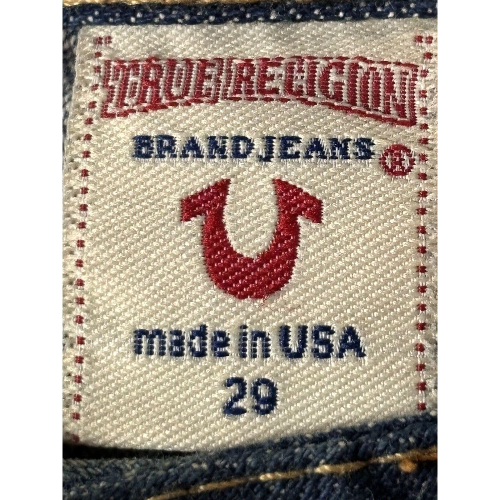True Religion True Religion Women's Distressed Low Rise Bootcut Jeans Blue Sz 29 Size 29" - 6 Thumbnail