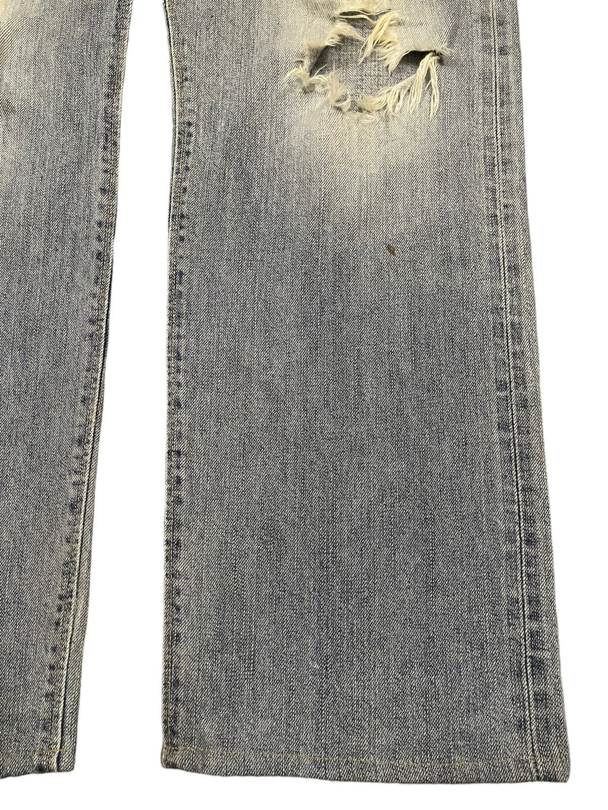 Edwin Vintage Edwin Blue Wash Distressed Patchwork Style Jeans Size US 34 / EU 50 - 6 Thumbnail
