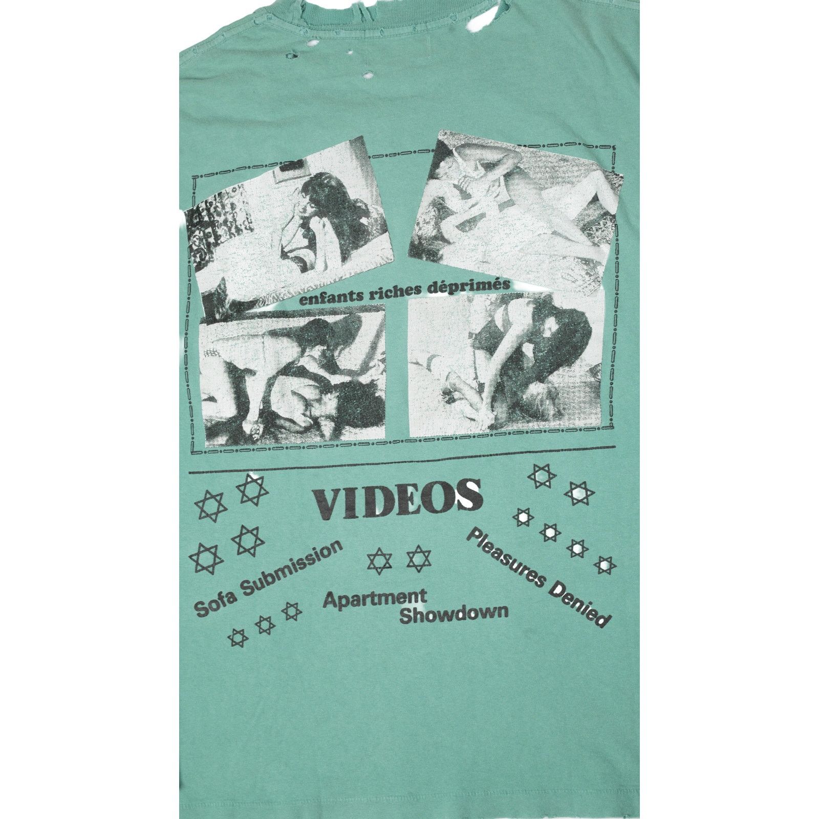 Enfants Riches Deprimes Pleasures Denied' Teal Distressed Long Sleeve Size US M / EU 48-50 / 2 - 5 Thumbnail