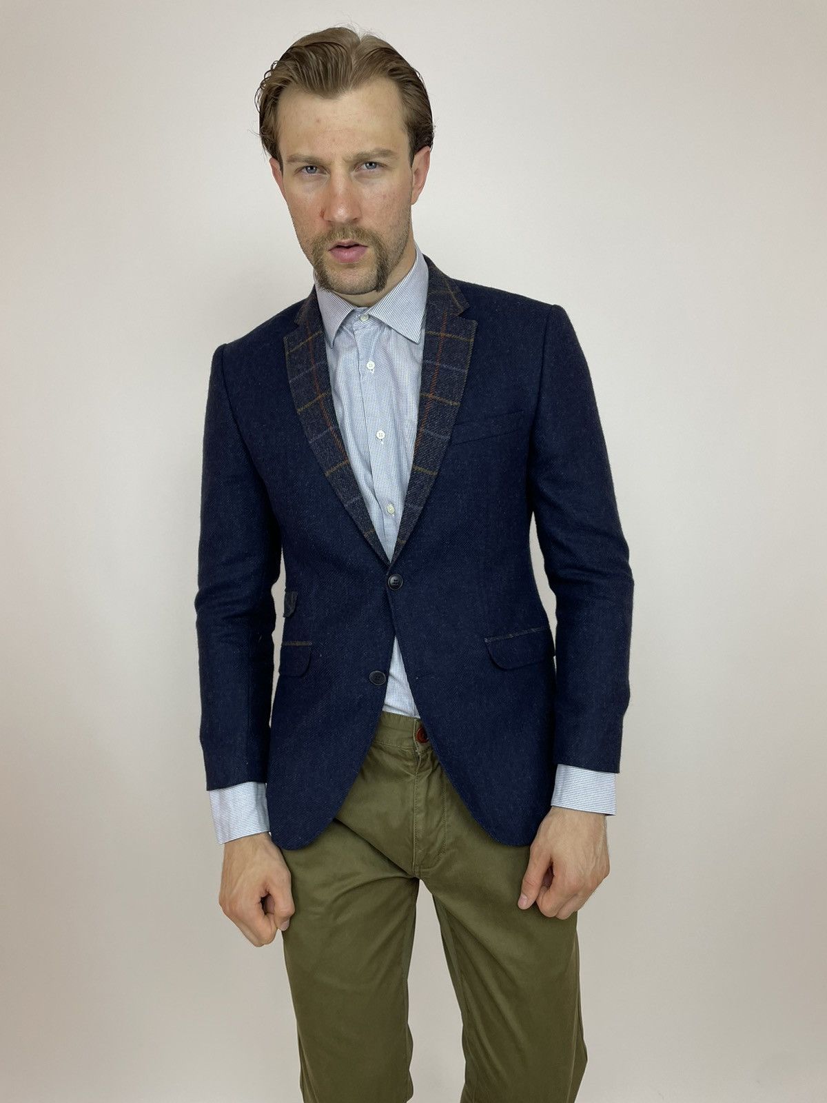 Other CLAUDIO LUGLI PREMIUM Tweed Wool Blazer Mens size 50 Size 50R - 4 Thumbnail