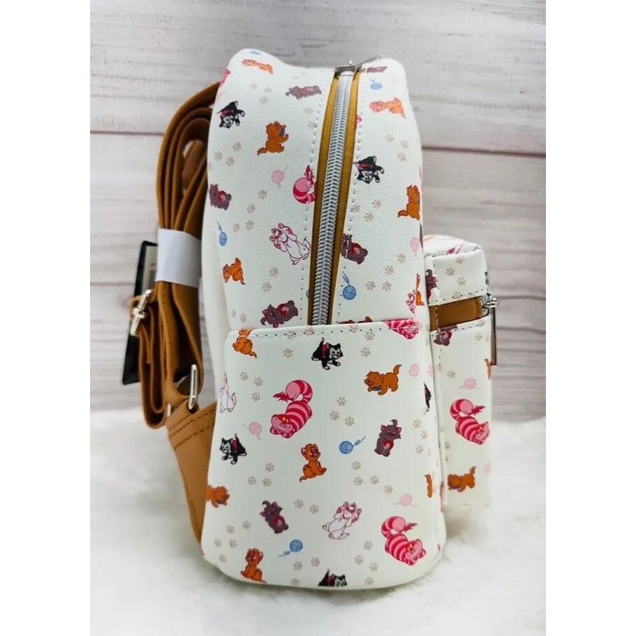 Disney Loungefly Disney Cats Yarn MARIE Allover Gray Mini Backpack Size ONE SIZE - 2 Thumbnail