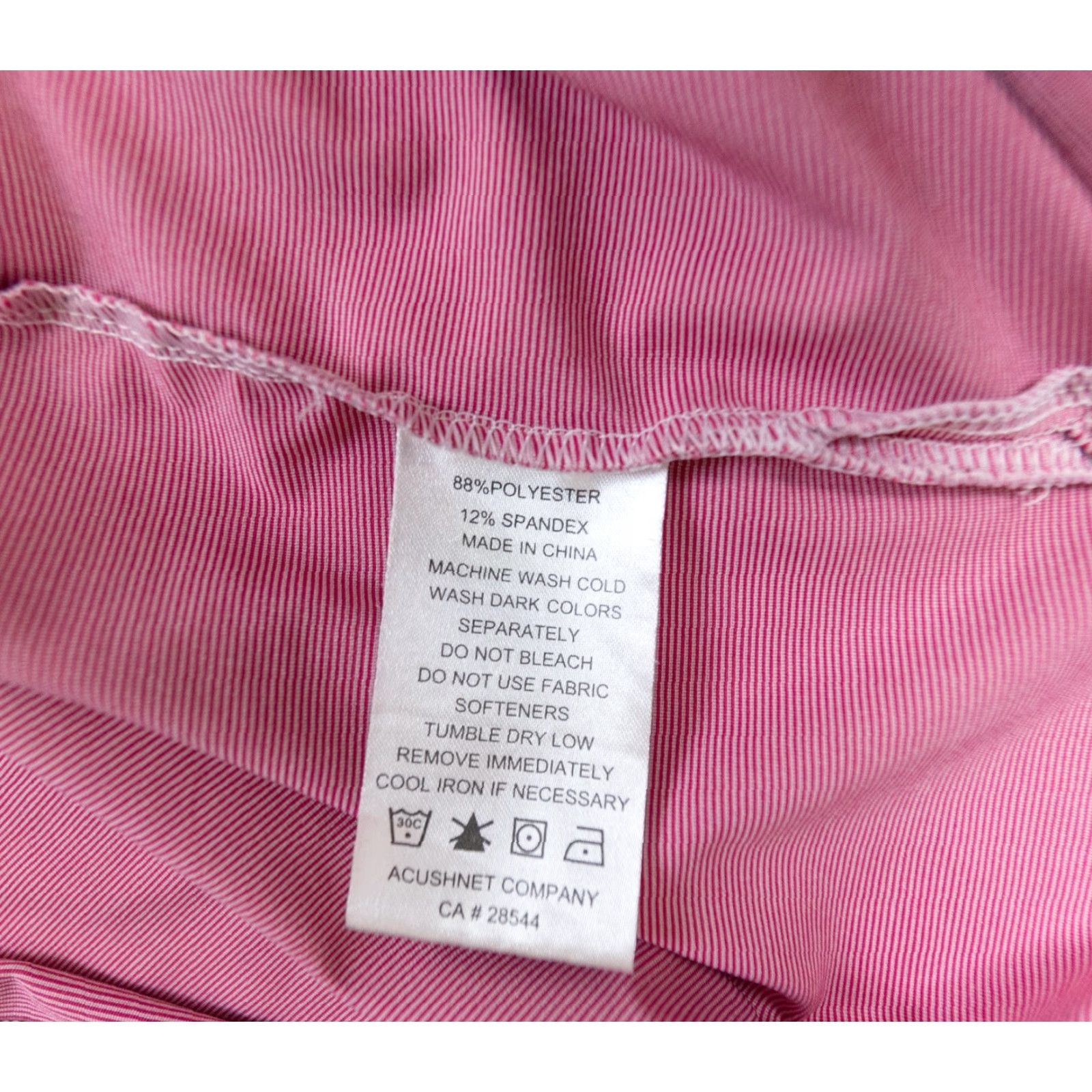 Footjoy FootJoy Men Polo Shirt M Pink Striped Short Sleeve Golf Casual Solid Color Logo Embroidered 2010s Mens Size US M / EU 48-50 / 2 - 6 Thumbnail