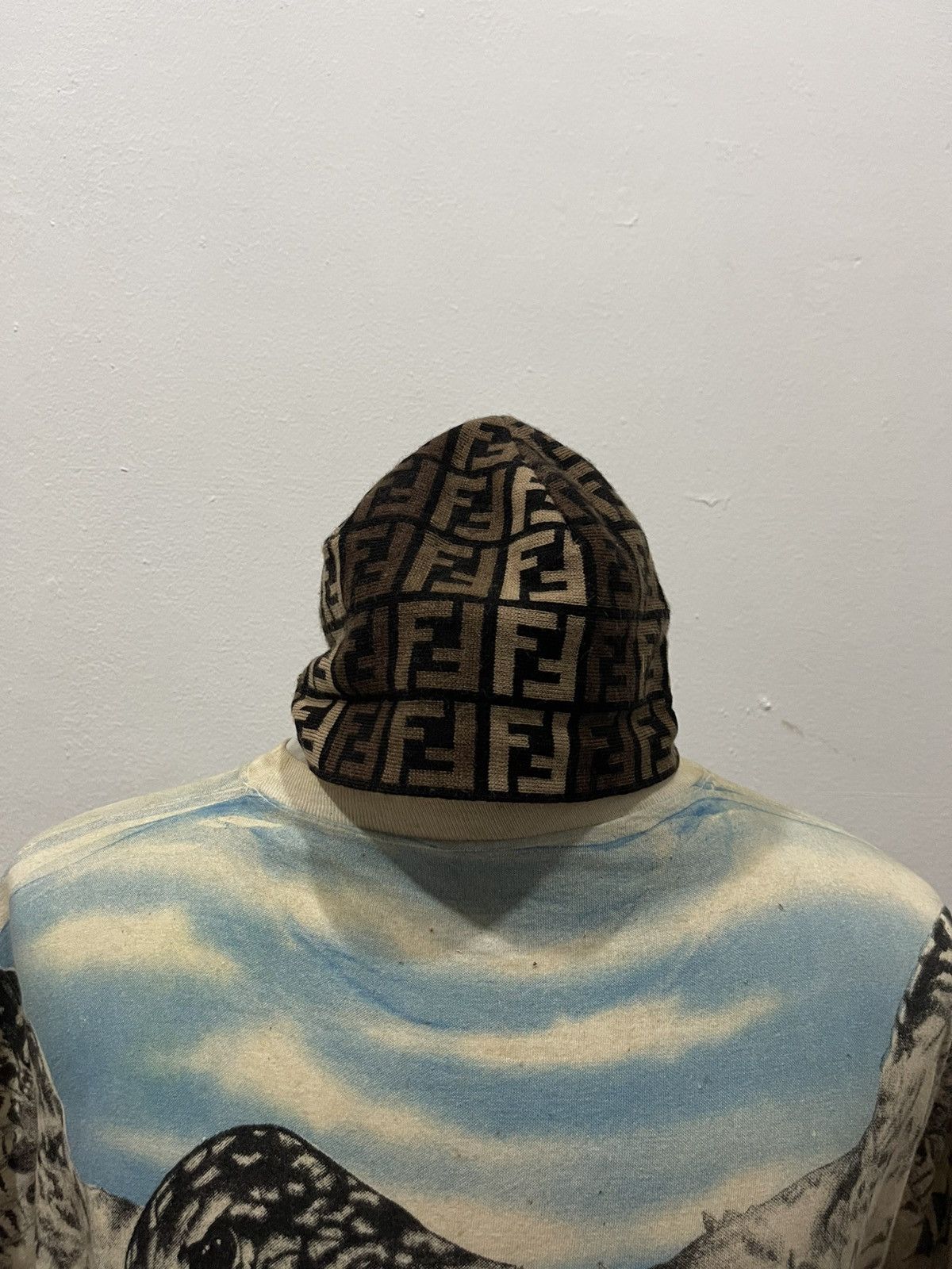 Fendi Beanie Fendi Brown Wool Hat Size ONE SIZE - 1 Thumbnail