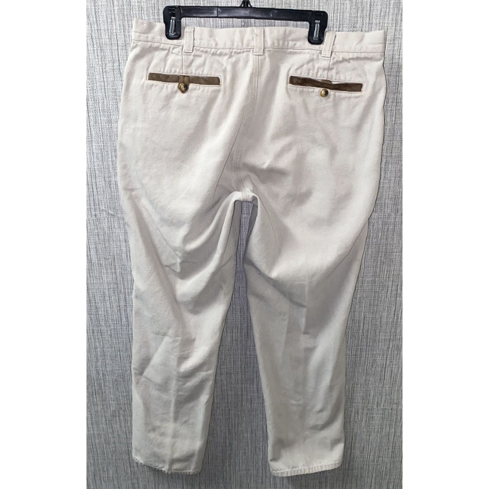 Orvis Orvis Casual Pants Men's Regular Fit Zip Fly Beige Cotton Size 38 X 31 Size US 38 / EU 54 - 4 Thumbnail