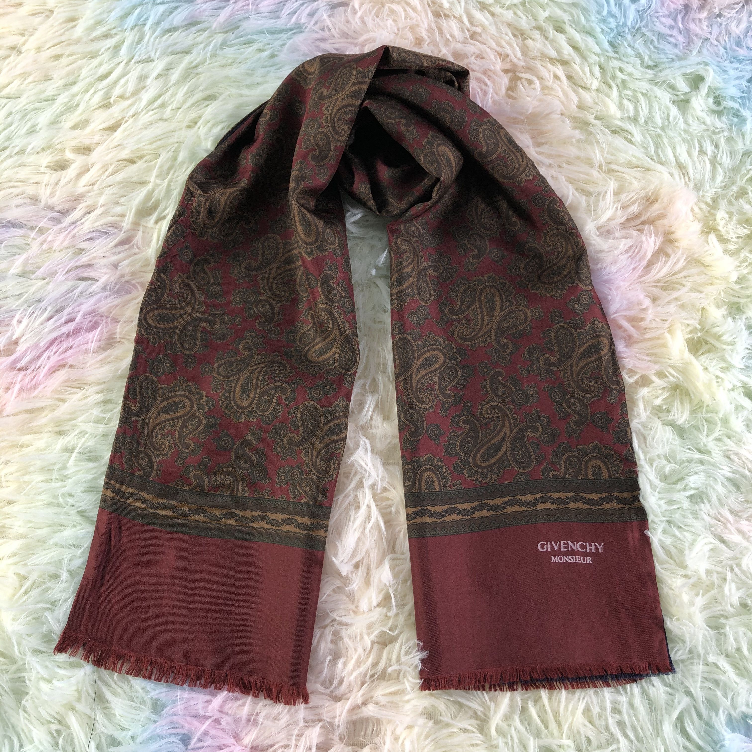 Vintage Givenchy Silk Scarf / Muffler / Neckwear Size ONE SIZE - 1 Thumbnail