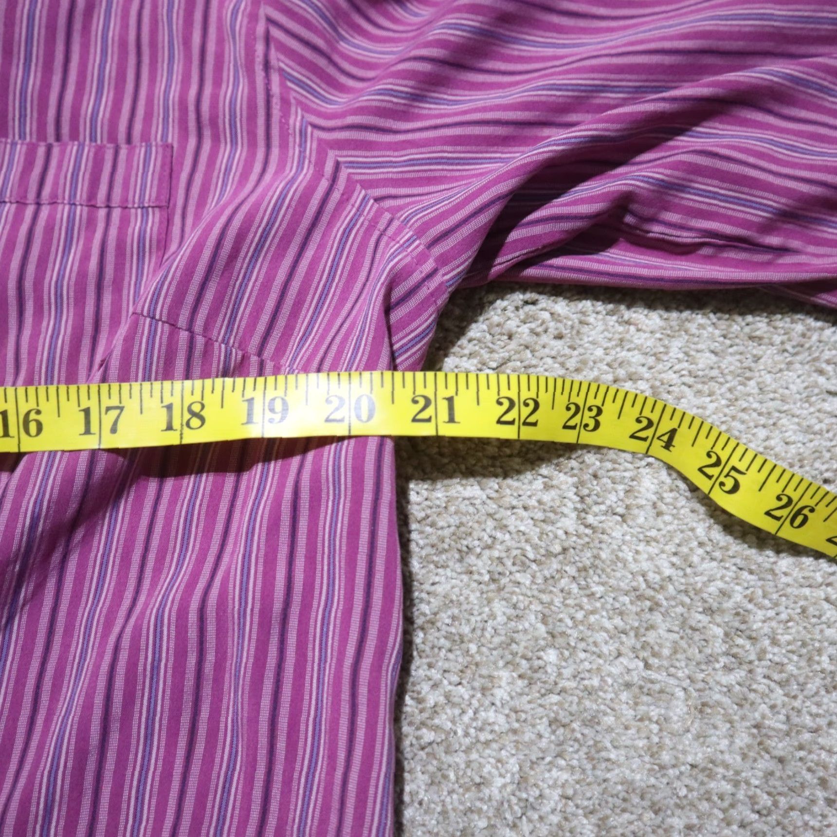 Croft & Barrow CROFT & BARROW Shirt Women's Size XL Purple Striped Button Up Long Sleeve Casual Size XL / US 12-14 / IT 48-50 - 5 Thumbnail