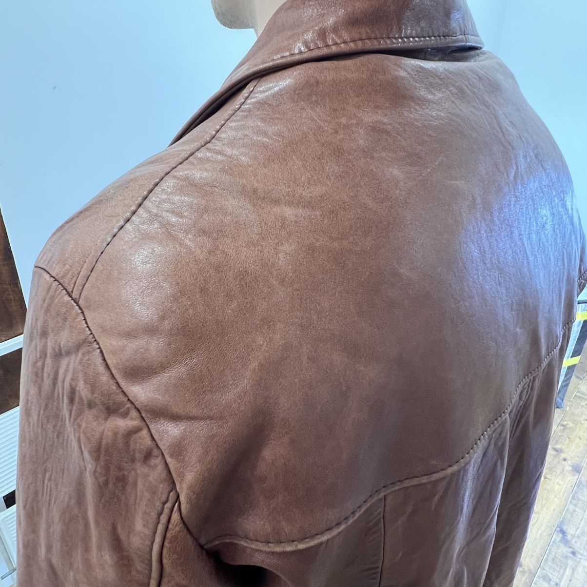 Weber Webers Deerskin vintage leather coat Size US L / EU 52-54 / 3 - 3 Thumbnail