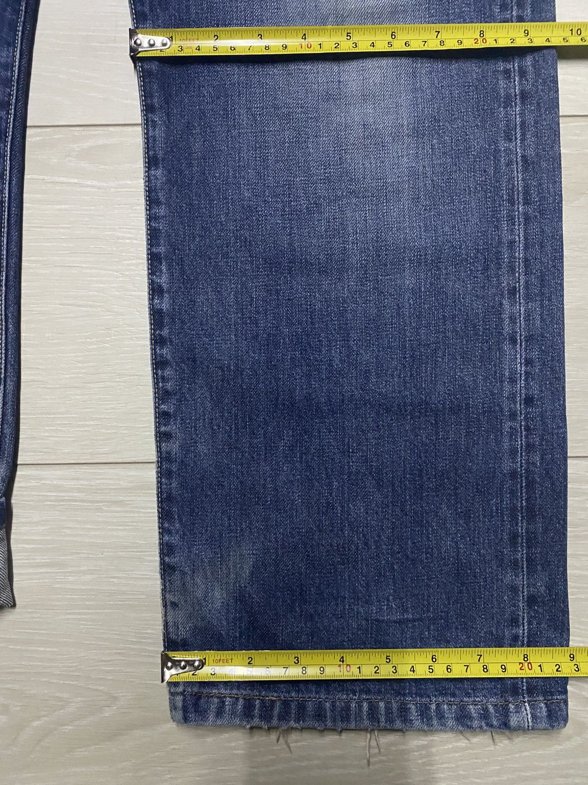 Uniqlo Vintage Japanese Uniqlo Selvedge Blue wash Distressed Jeans Size US 39 - 16 Thumbnail
