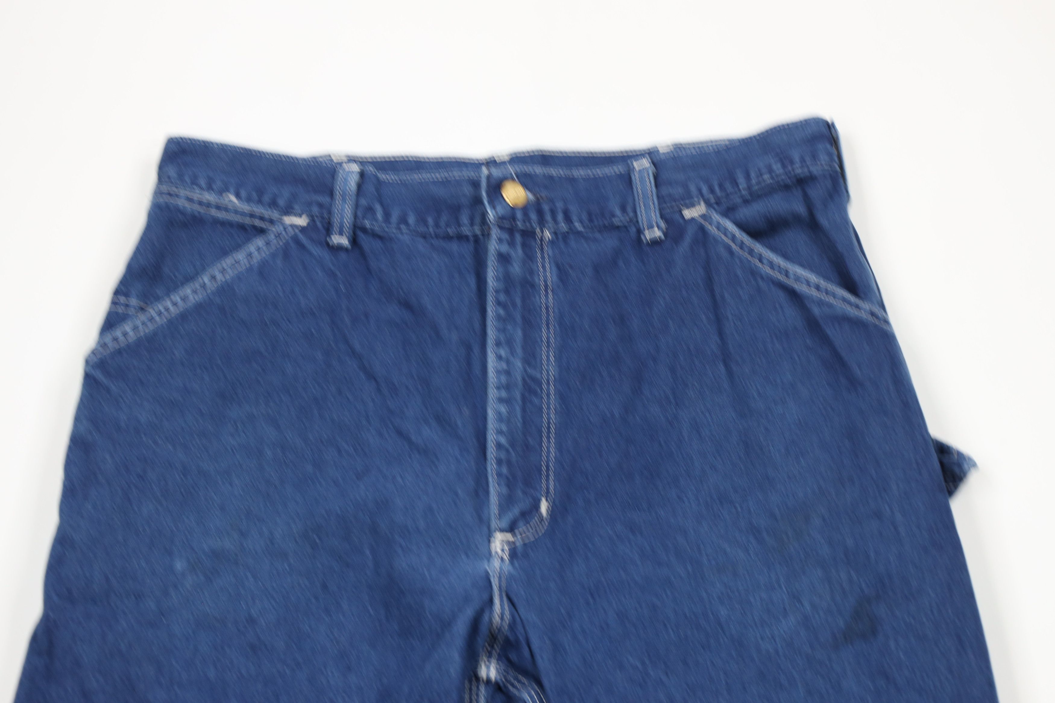 Carhartt × Vintage Vintage 90s Carhartt Spell Out Wide Leg Dungaree Jeans USA Size US 34 / EU 50 - 2 Thumbnail