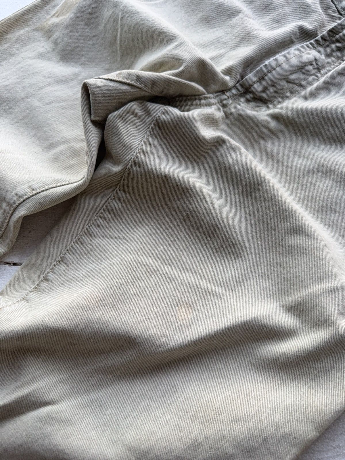 Armani Vintage 90s Distressed Armani Jeans Beige Straight Fit Pant Size US 33 - 6 Thumbnail