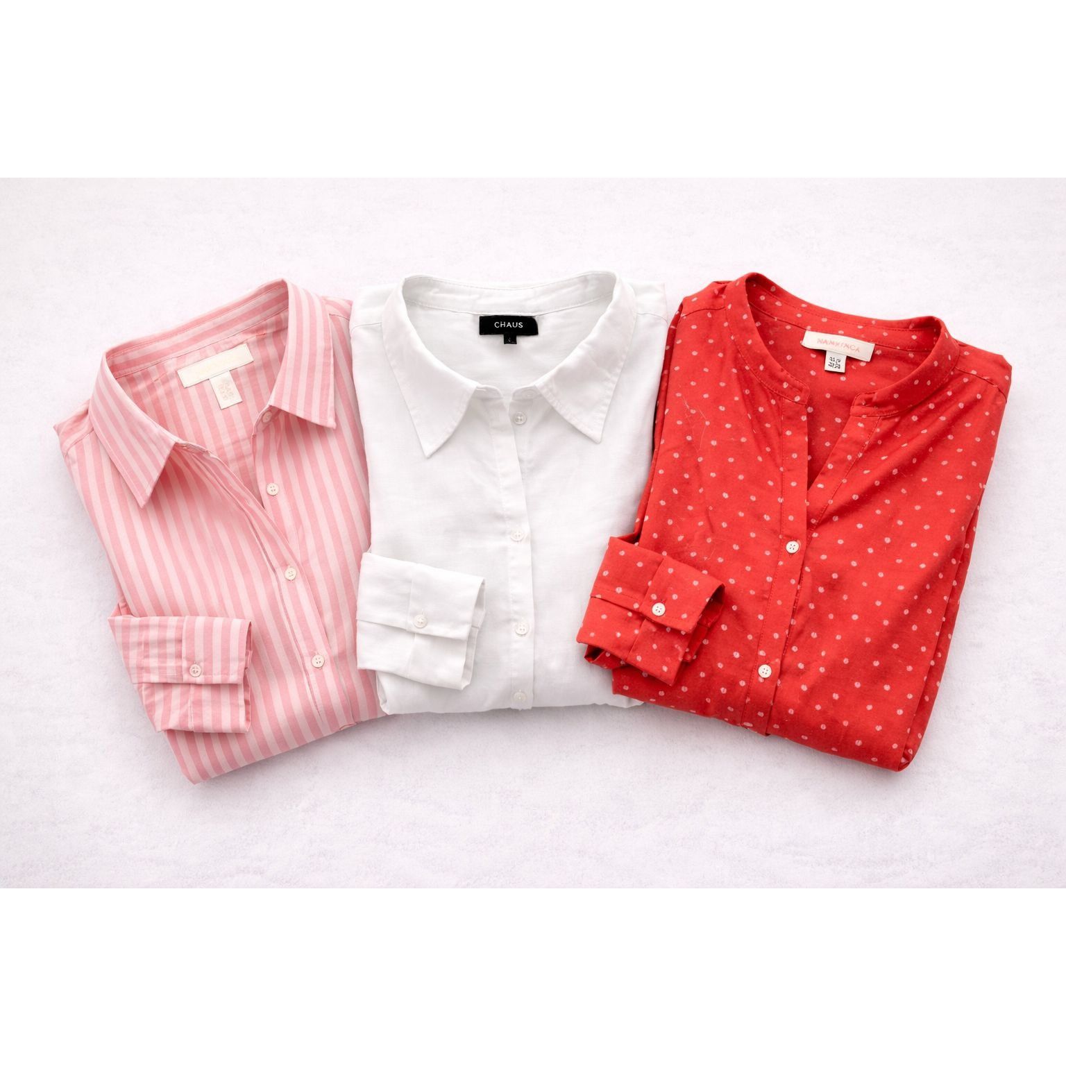 Other Set Of 3 Plus Size 4X Womens Button-Down Shirts Q02 T Size 4XL / US 24-26 - 1 Thumbnail