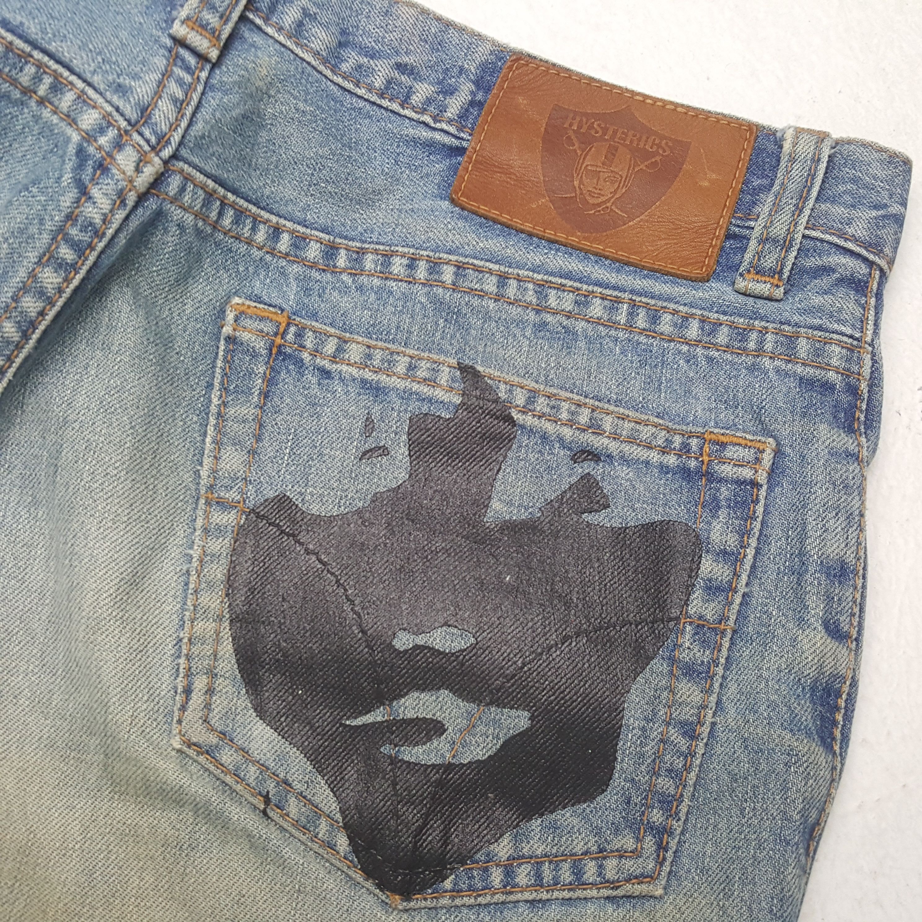 Hysteric Glamour × Japanese Brand × Vintage HYSTERIC GLAMOUR Japanese Brand Streetwear Custom Art Jeans Size US 27 - 14 Thumbnail