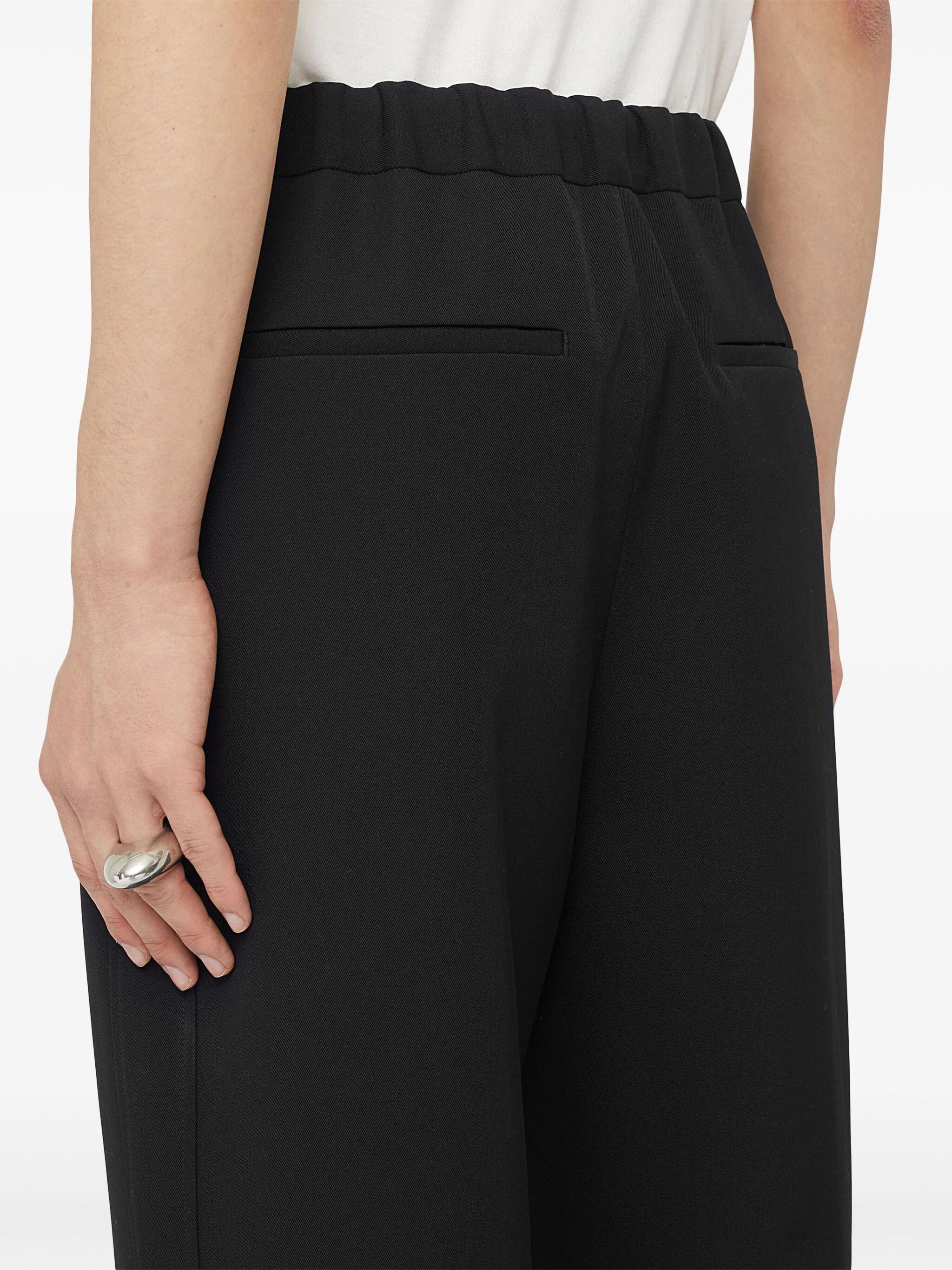 Jil Sander o1s22i1n1024 Wool Gabardine Trouser in Black Size US 30 / EU 46 - 6 Thumbnail