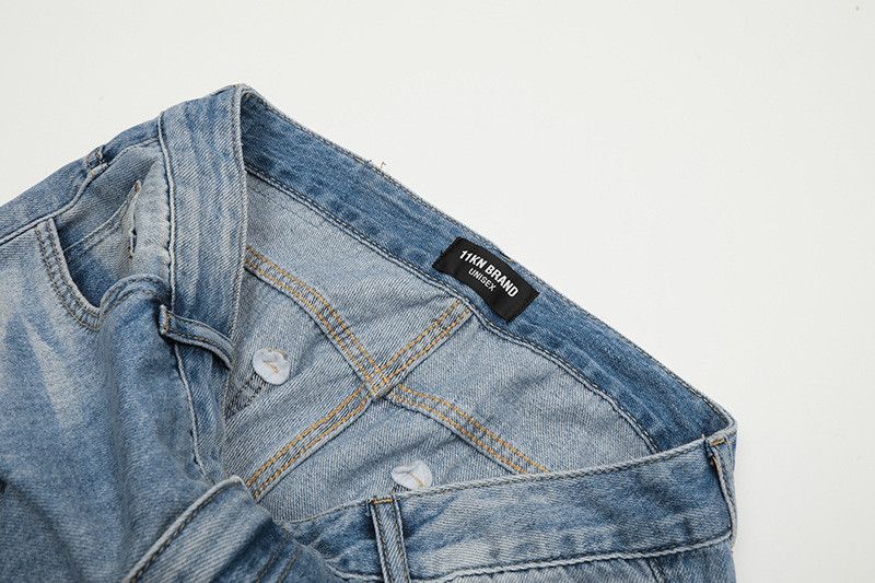 Jean American retro washed high-waisted wide-leg jeans for men Size US 32 / EU 48 - 3 Thumbnail