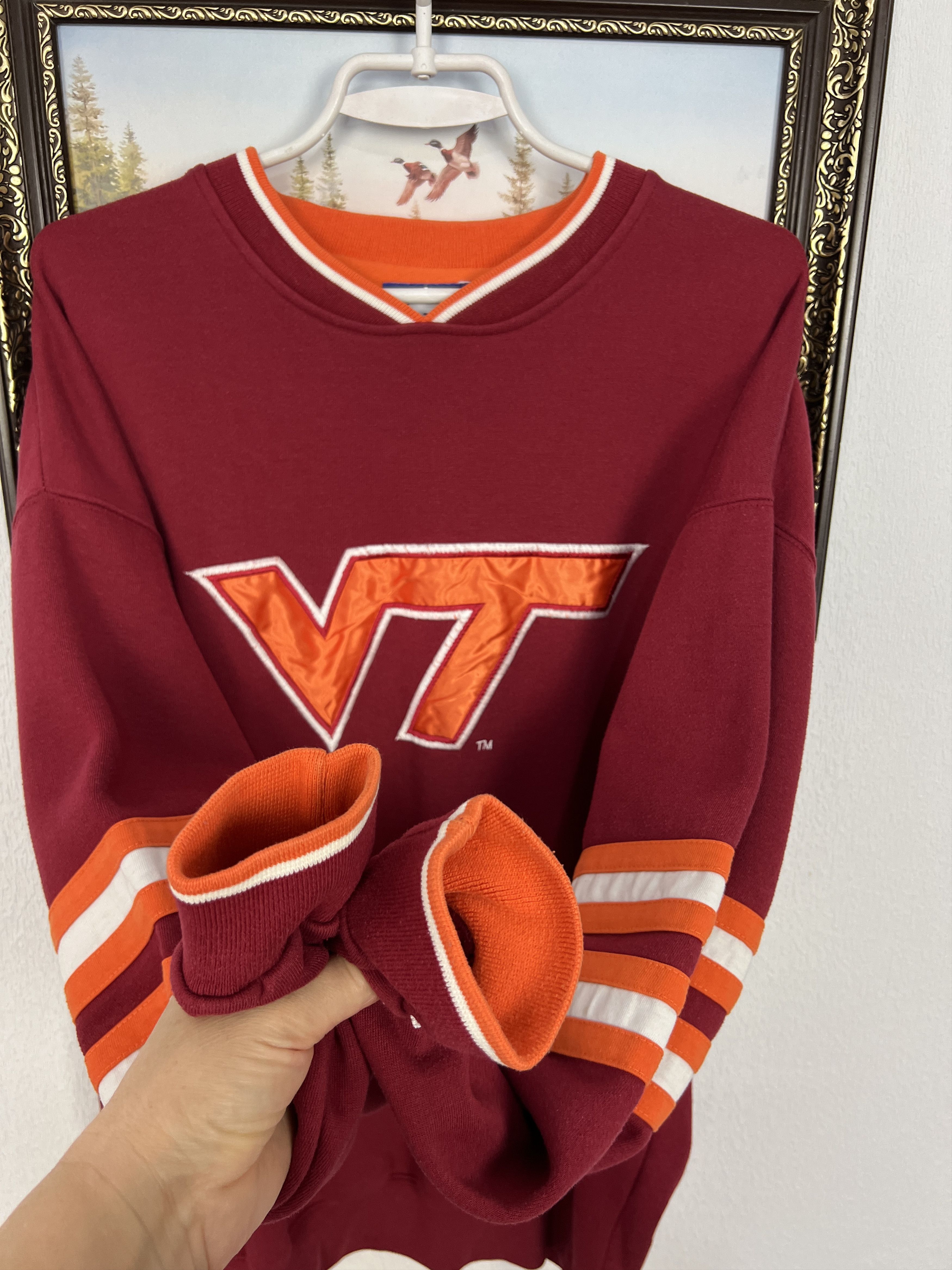 Starter Vintage Virginia Tech Sweatshirt Big Logo Crewneck Rare NCAA Size US L / EU 52-54 / 3 - 5 Thumbnail