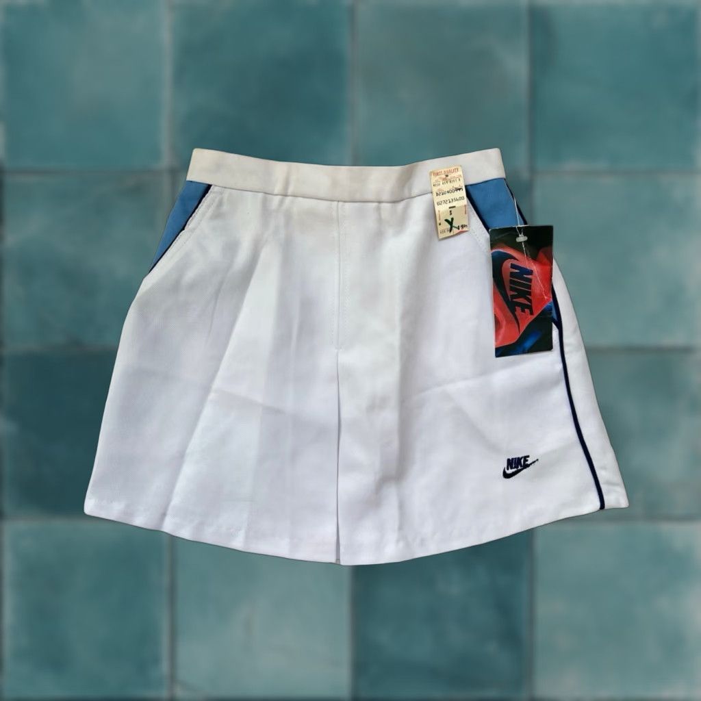 VINTAGE Nike Skirt Womens S 80s Tennis White 12