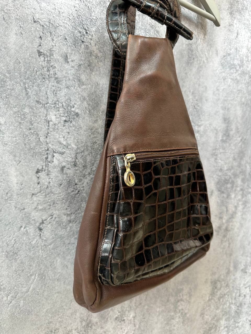 Leather × Russell & Bromley × Vintage Russell & Bromley Vintage Leather Sling Bag Croc Embossed Size ONE SIZE - 3 Thumbnail