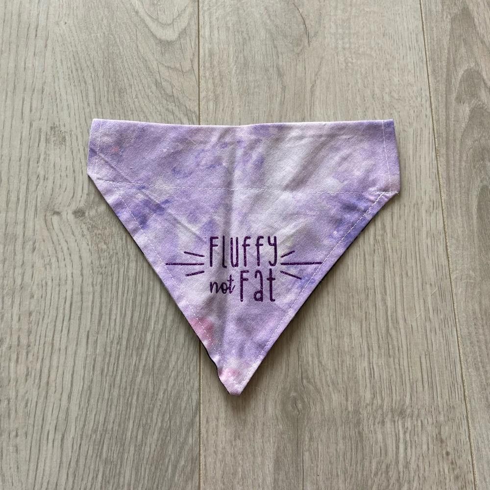 Designer Fluffy not Fat Dog Bandana Size ONE SIZE - 2 Thumbnail
