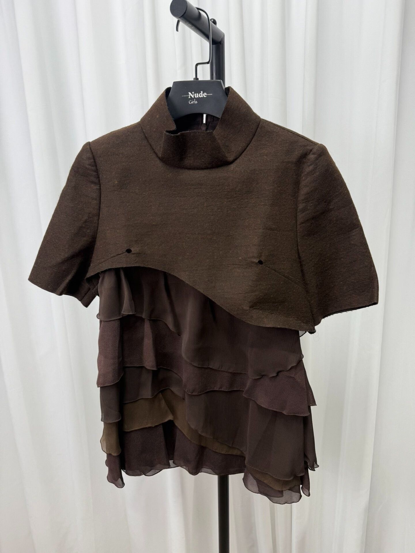 Comme des Garcons UNDERCOVER Multilayer Top in Rich Brown Size US S / EU 44-46 / 1 - 1 Thumbnail