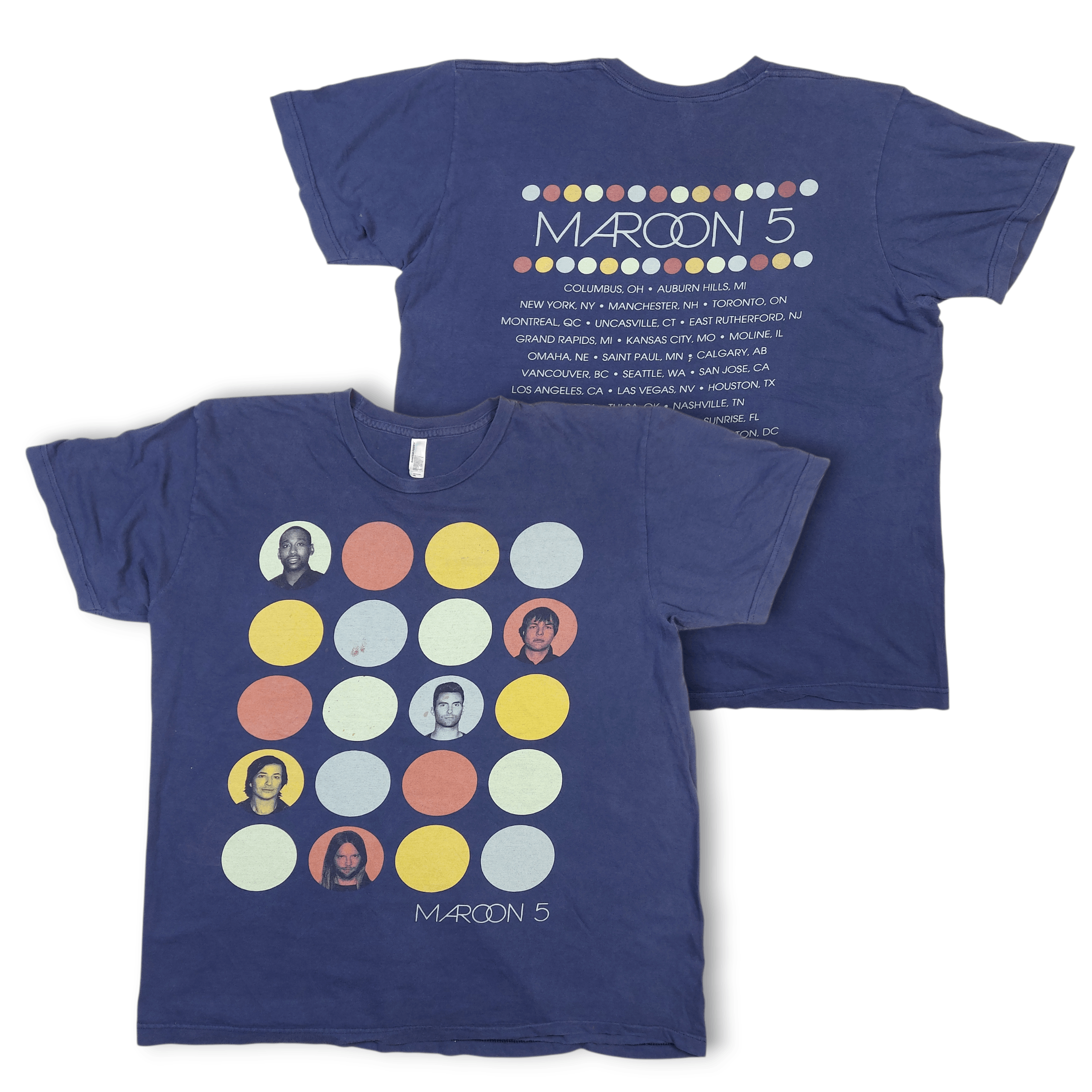 Band Tees Maroon 5 Band North America Tour 2013 Double-Sided TEE Size US XL / EU 56 / 4 - 1 Thumbnail