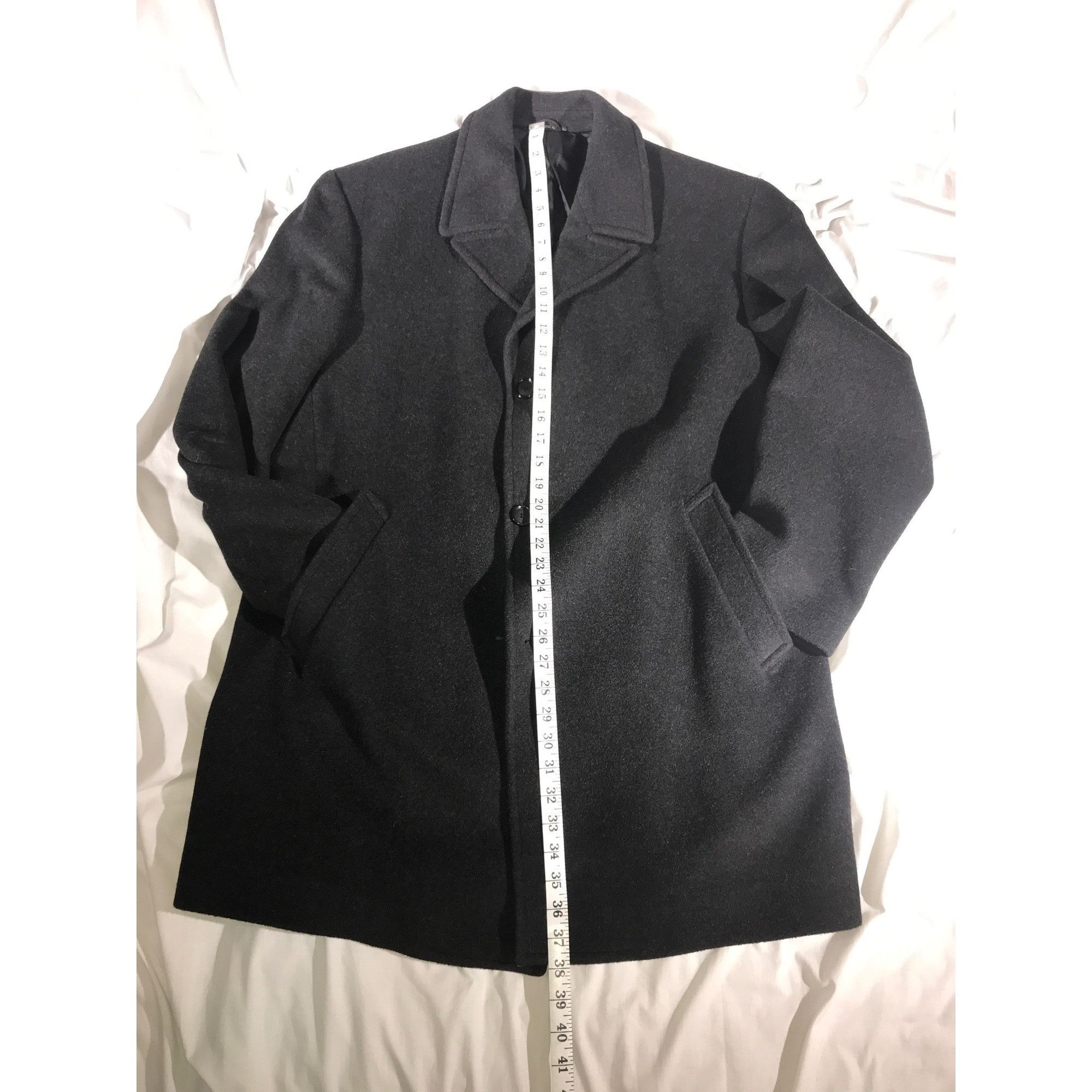 RRL Ralph Lauren Ralph Ralph Lauren Men's Luxe Gray 100% Lambswool Over Coat Size US XS / EU 42 / 0 - 5 Thumbnail