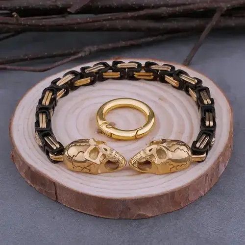 Jewelry × Vintage Neo-Gothic Men's Stainless Steel Bracelet Size ONE SIZE - 3 Thumbnail
