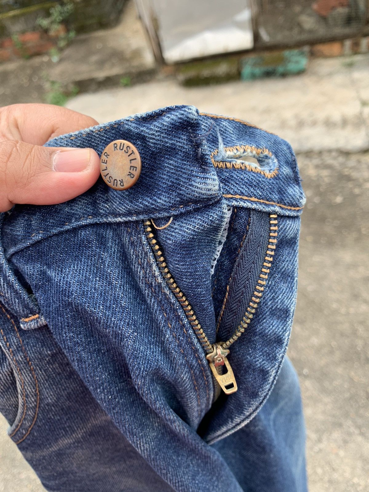Rustler × Vintage 🔥Vintage Rustler Denim Jeans Flare Straight Cut Size US 30 / EU 46 - 9 Thumbnail