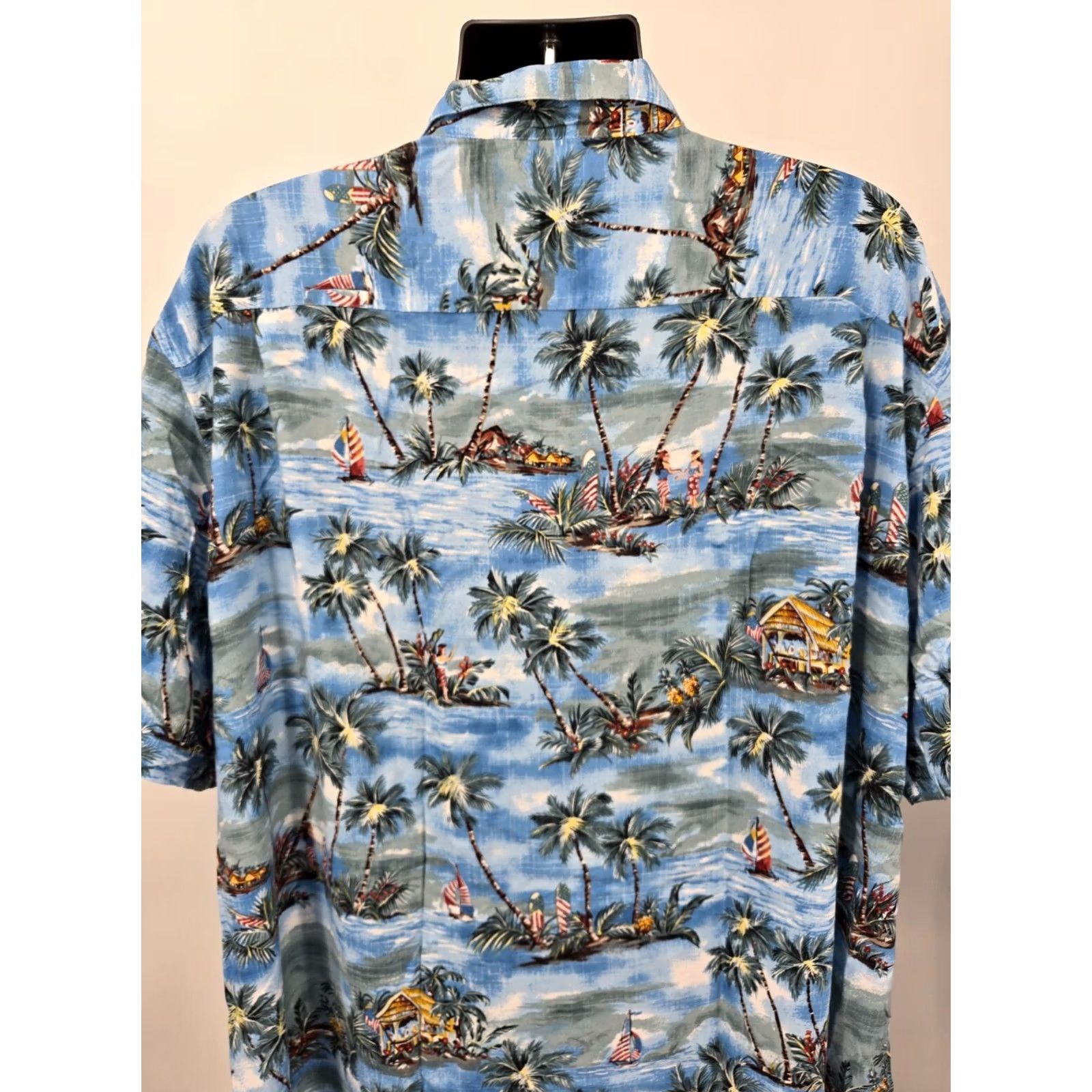Vintage Batik Bay Hawaiian Shirt 4XB BIG Blue Floral Aloha Camp Lightweight Men Shirt Big & Tall Blue Floral Summer Holiday 90s Hawaii Mens Size US XXL / EU 58 / 5 - 7 Thumbnail