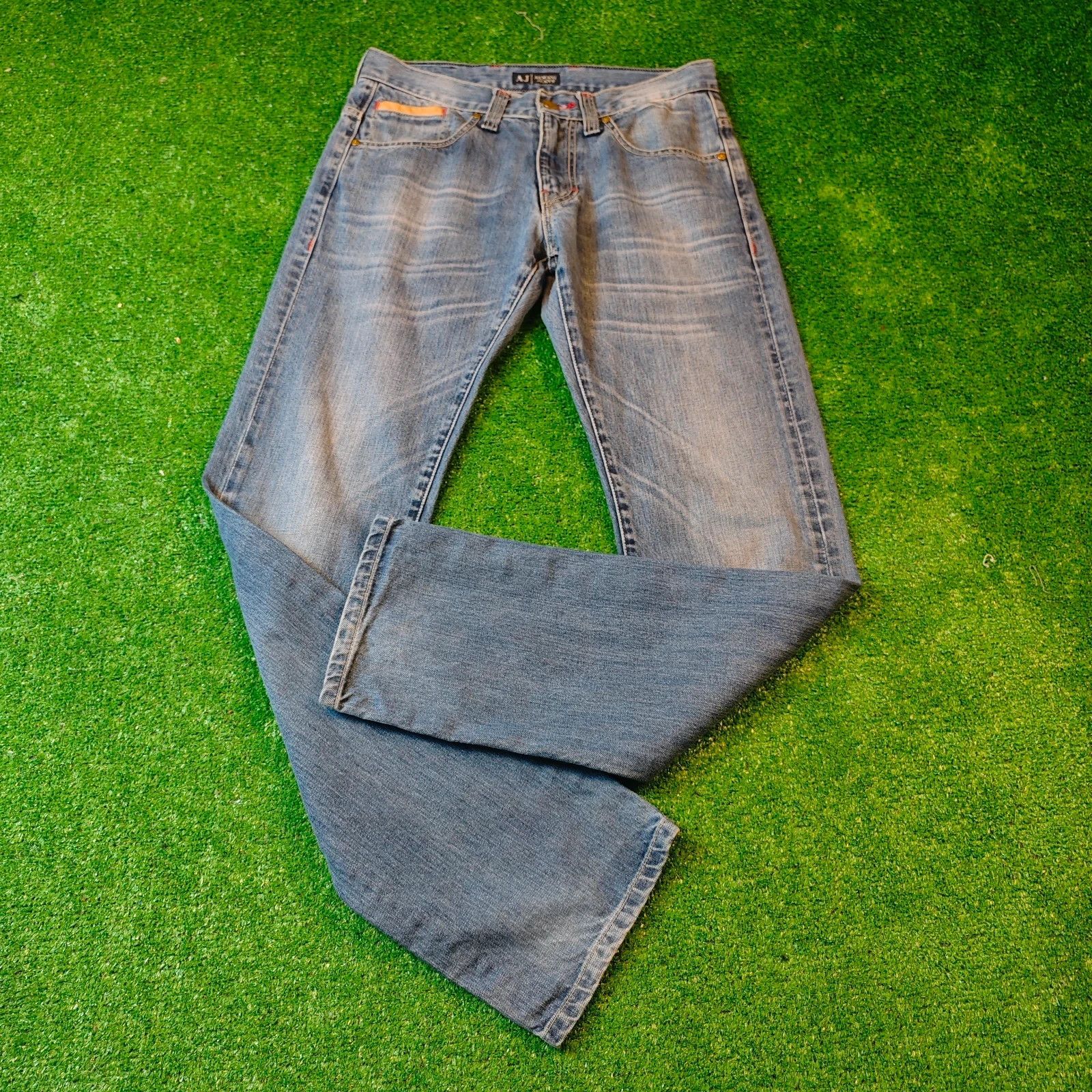 Armani Vintage Armani Jeans Mens 30 blue straight zip 90s Size US 30 / EU 46 - 2 Thumbnail