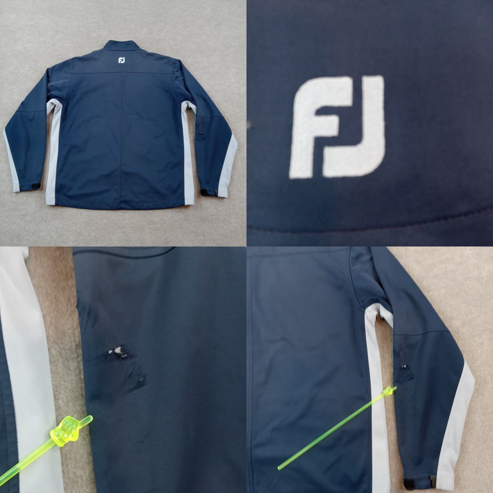 Footjoy FootJoy Golf Jacket Mens Large Blue Long Sleeve Mock Neck Full Zip Windbreaker Size US L / EU 52-54 / 3 - 8 Thumbnail