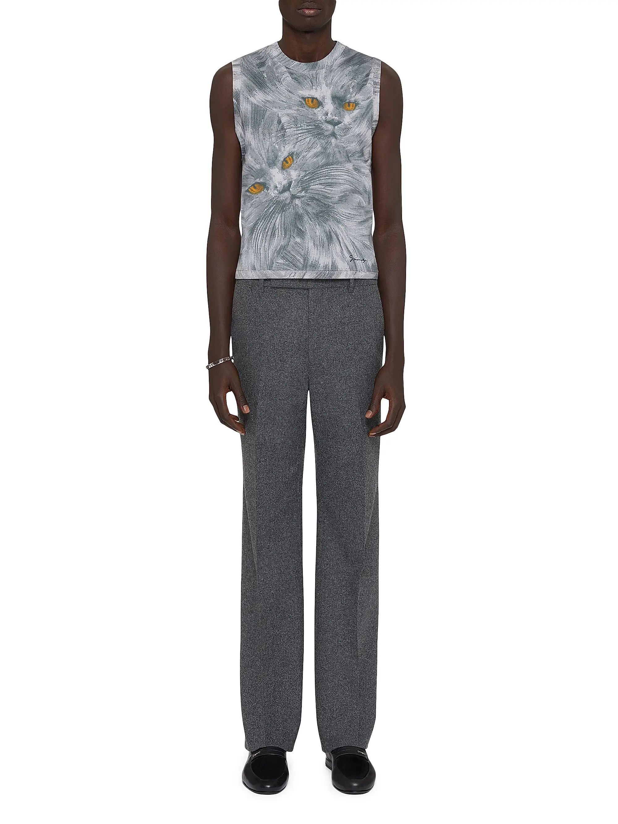 Givenchy oc11z0725 Printed Cat Tank Top in Cotton in Multicolor Size US M / EU 48-50 / 2 - 4 Thumbnail