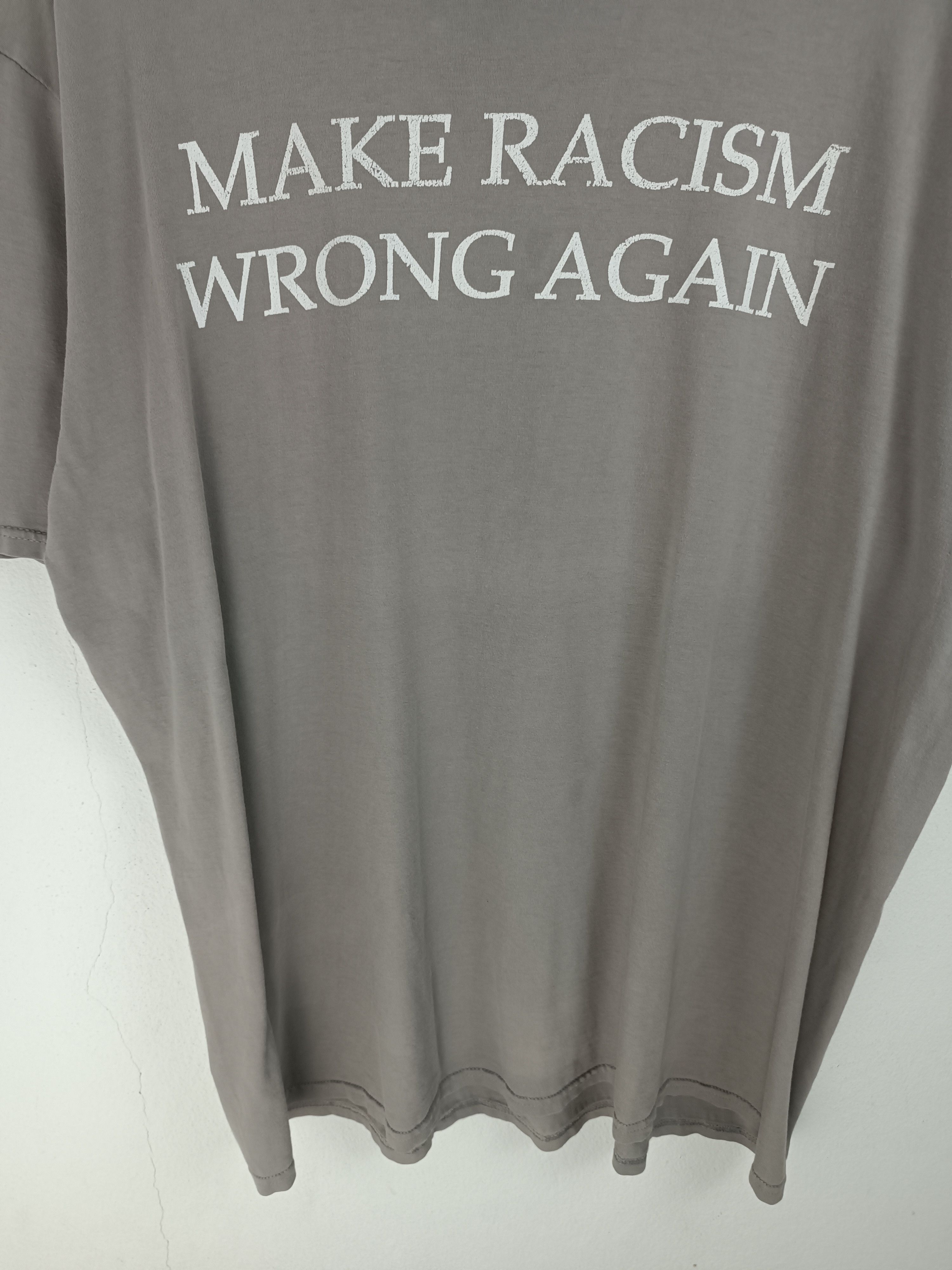 Vintage VINTAGE MAKE RACISM WRONG AGAIN QUOTE PORM HUMOR FUNNY TEE Size US XL / EU 56 / 4 - 6 Thumbnail