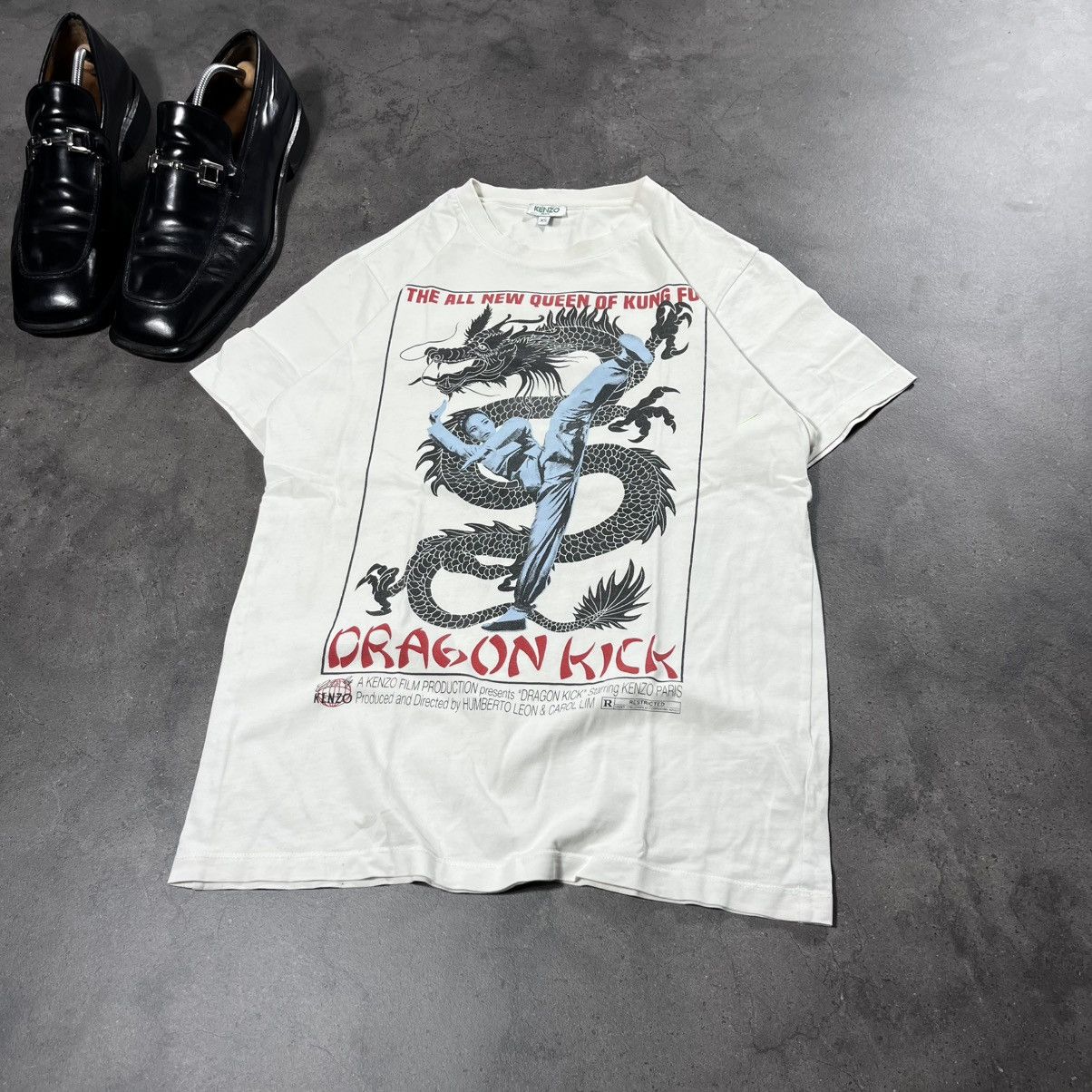Kenzo Vintage 00s Kenzo Dragon Kick Kung Fu Big Logo Tee Tshirt Size US XS / EU 42 / 0 - 2 Thumbnail